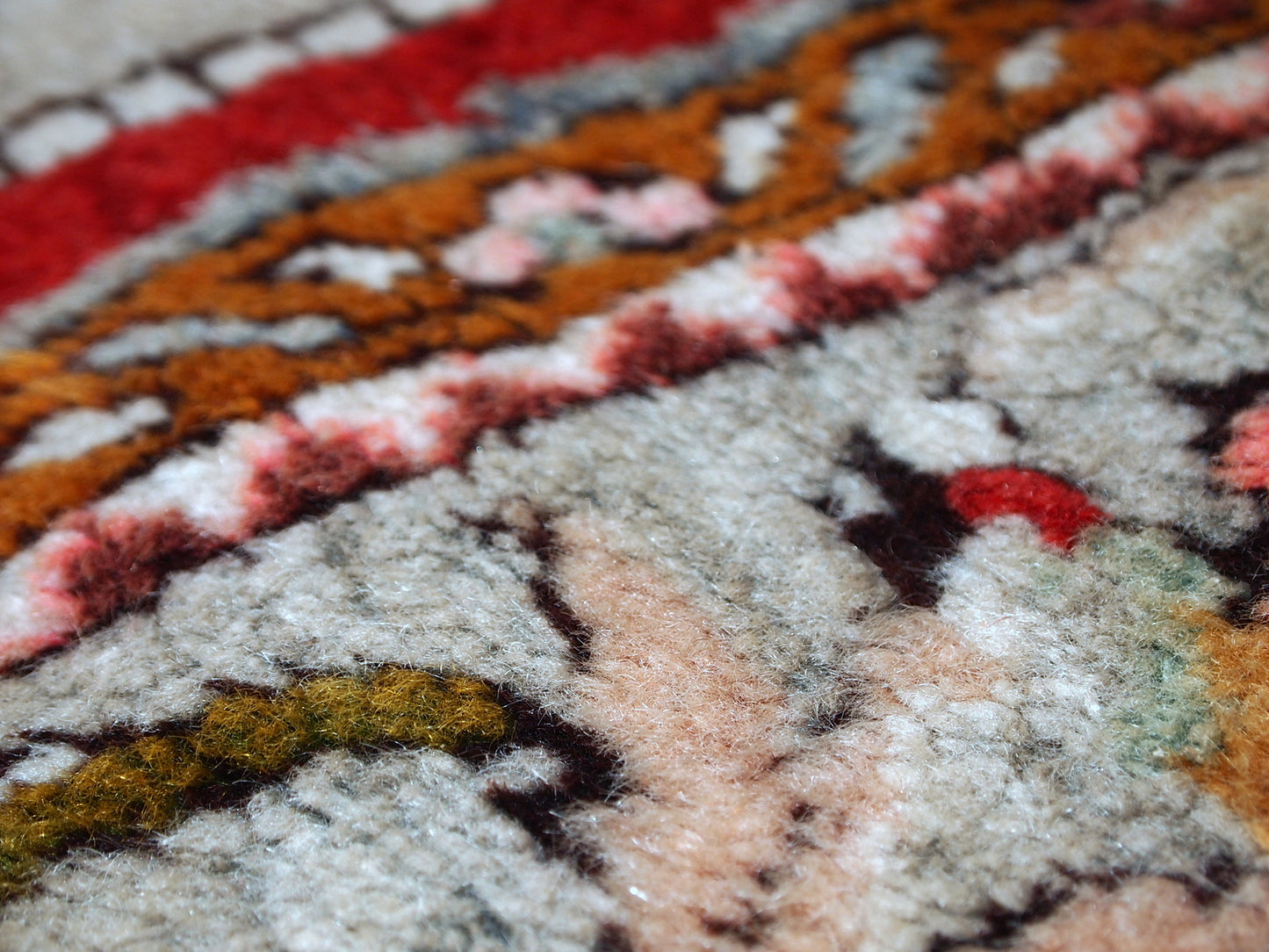 Handmade vintage Turkish Oushak runner, 1940s