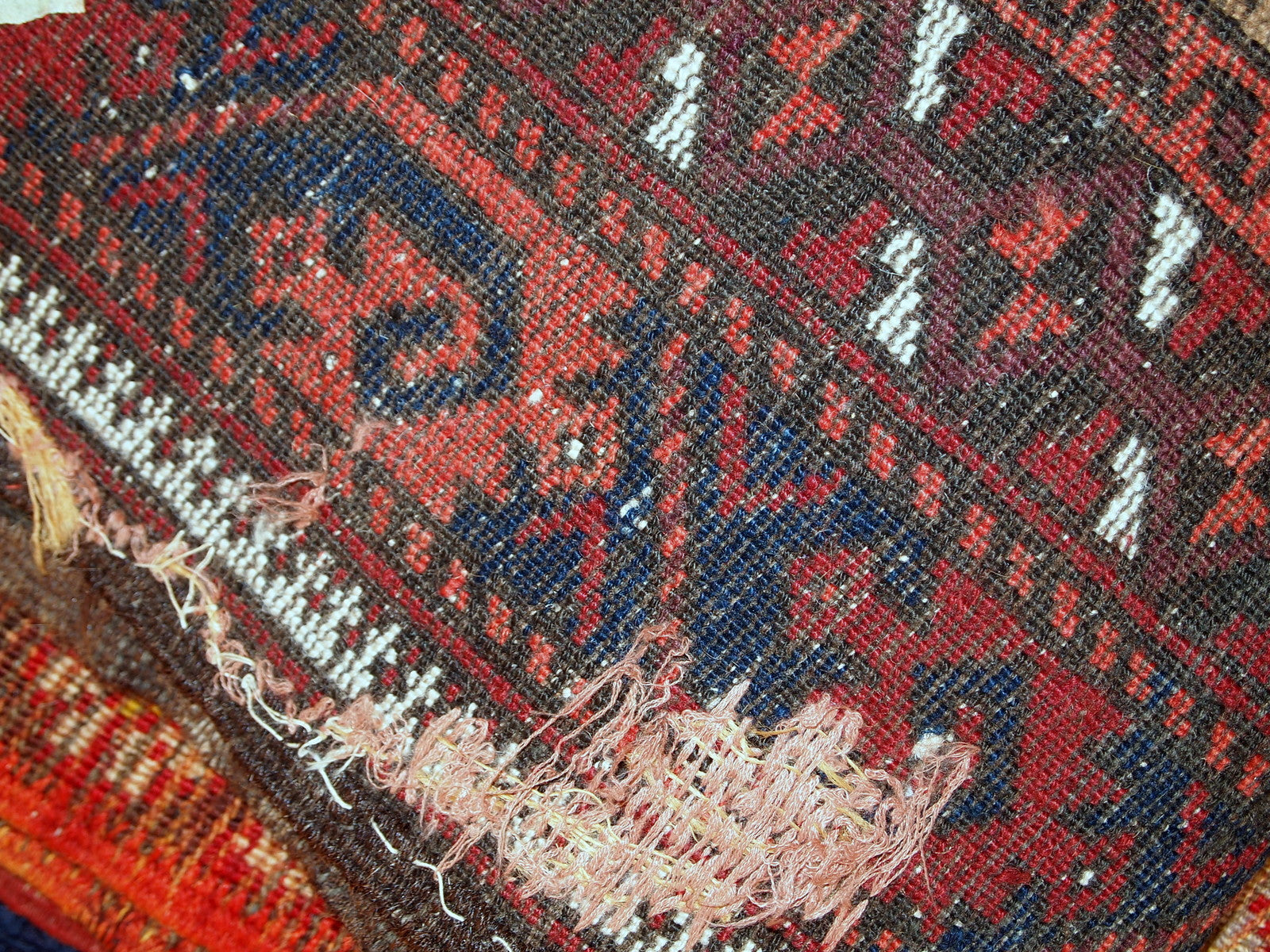 Handmade antique Afghan Baluch prayer rug, 1900s
