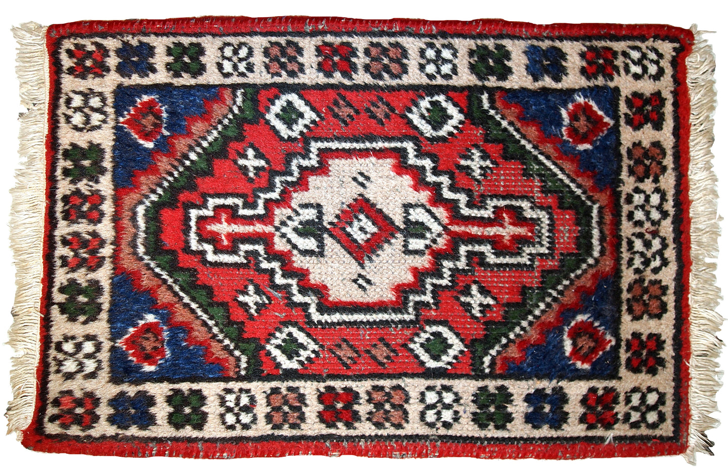 Handmade vintage Persian Hamadan rug, 1970s
