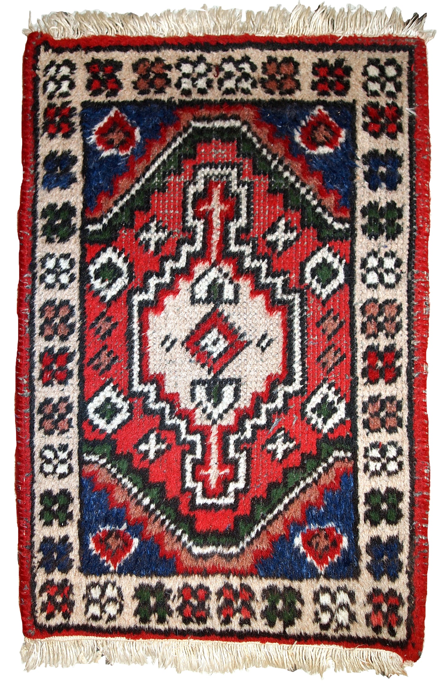 Handmade vintage Persian Hamadan rug, 1970s