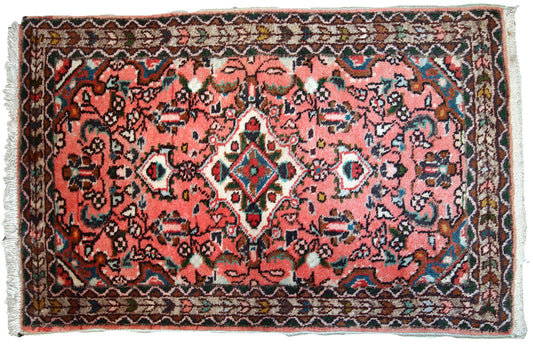 Handmade vintage Persian Lilihan rug, 1970s