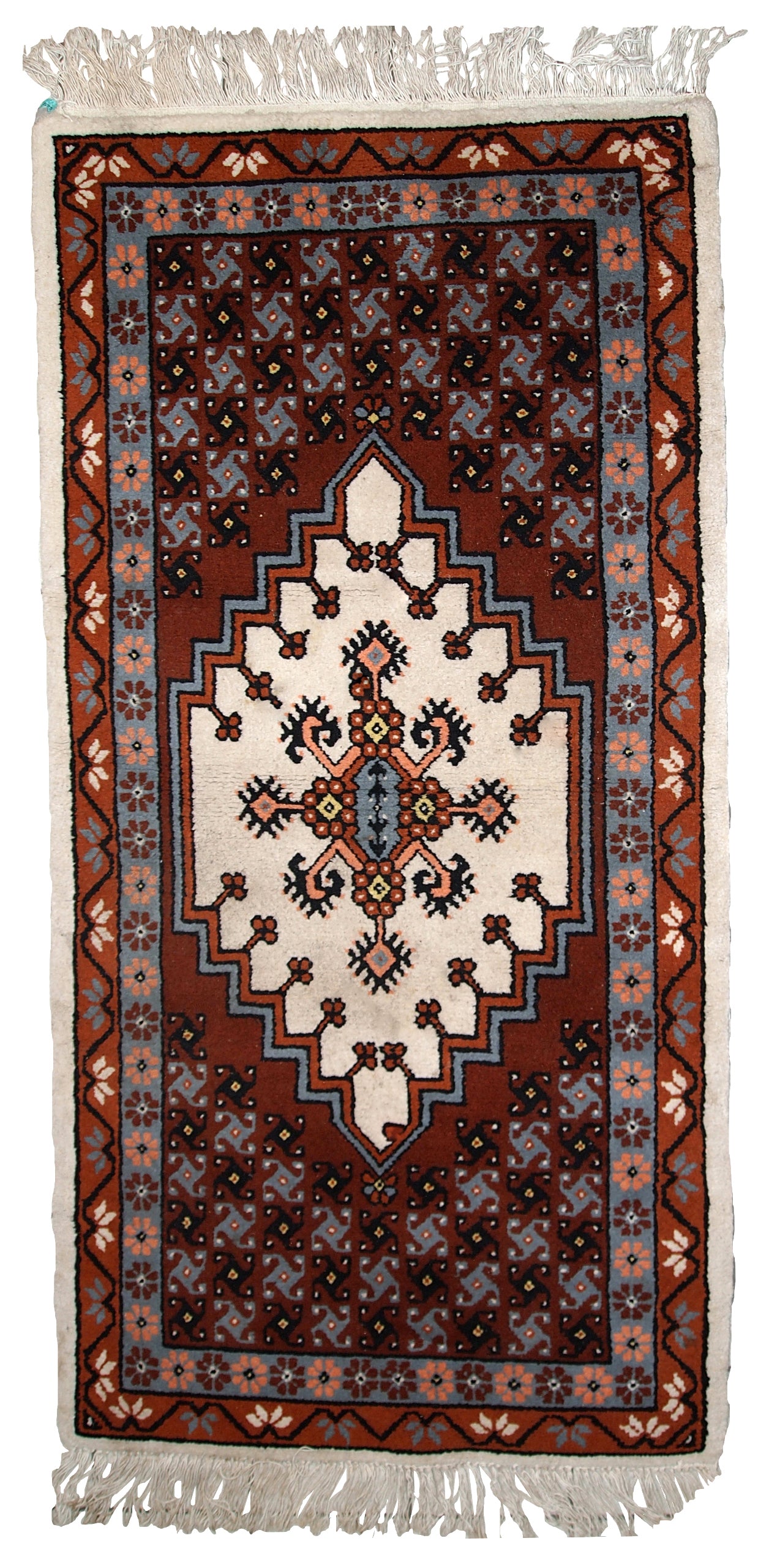 Handmade vintage Moroccan Berber rug, 1970s
