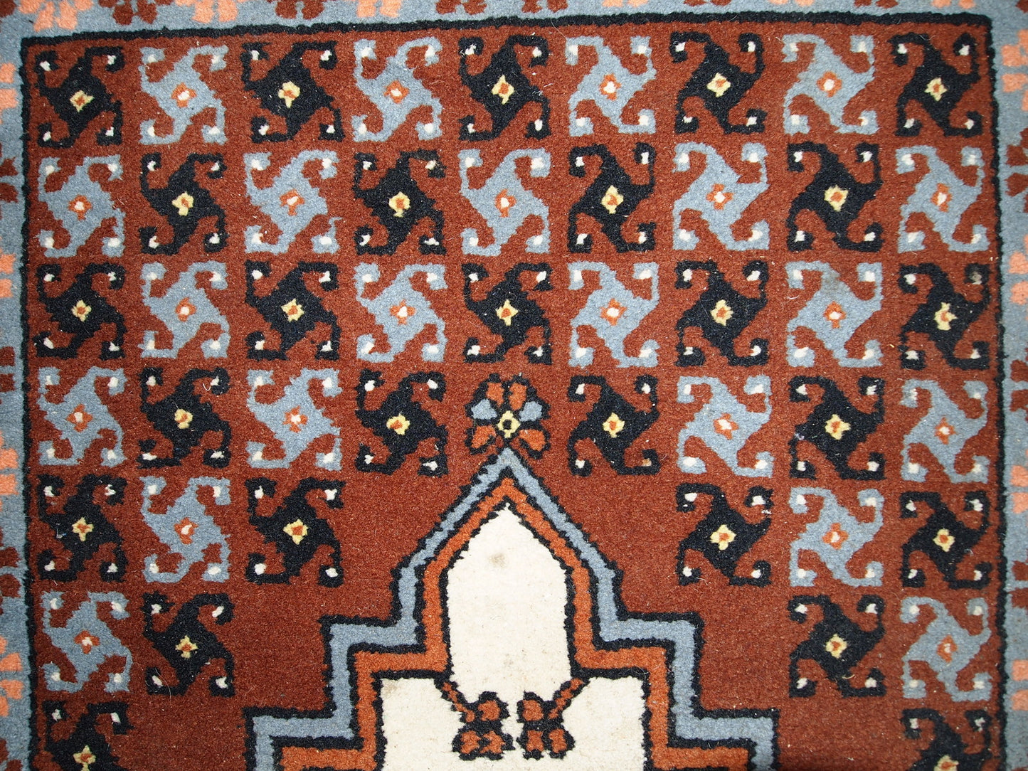 Handmade vintage Moroccan Berber rug, 1970s