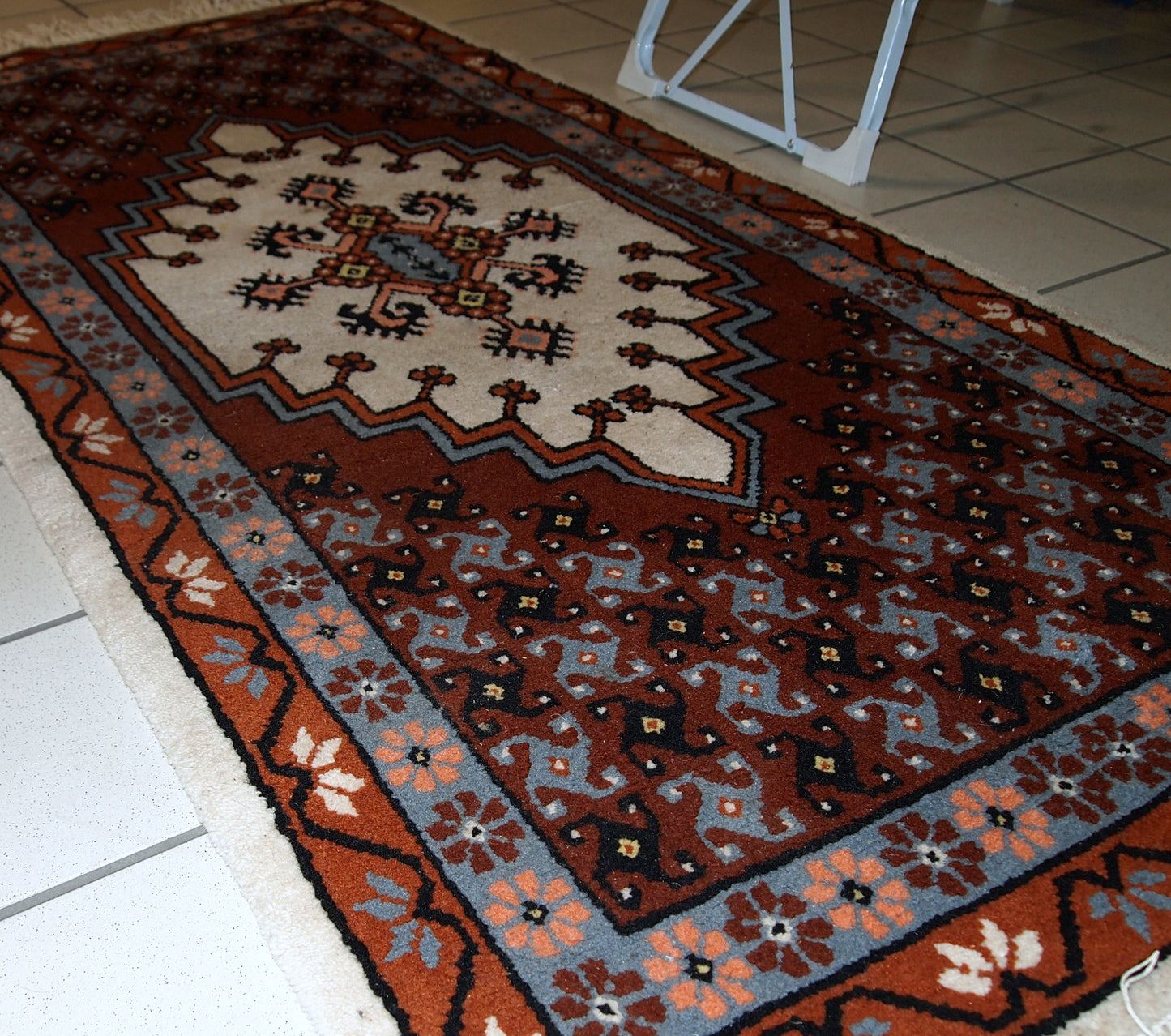 Handmade vintage Moroccan Berber rug, 1970s