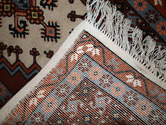 Handmade vintage Moroccan Berber rug, 1970s