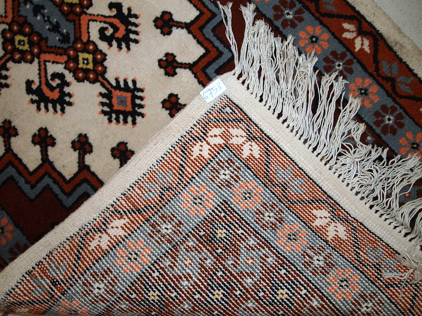 Handmade vintage Moroccan Berber rug, 1970s