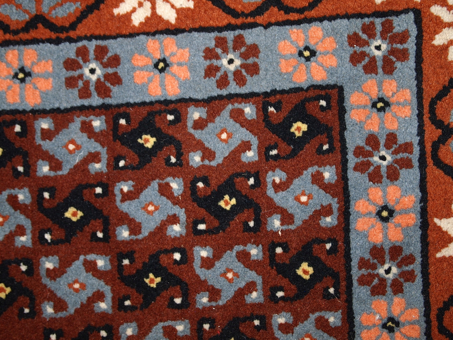 Handmade vintage Moroccan Berber rug, 1970s