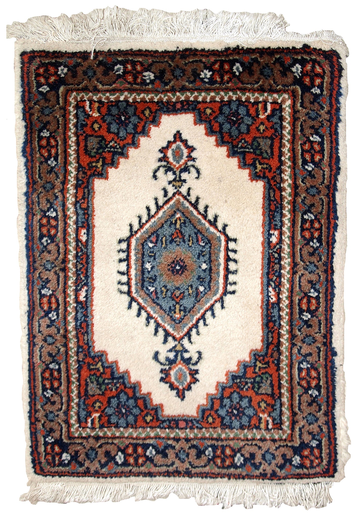 Handmade vintage Persian Hamadan rug, 1970s