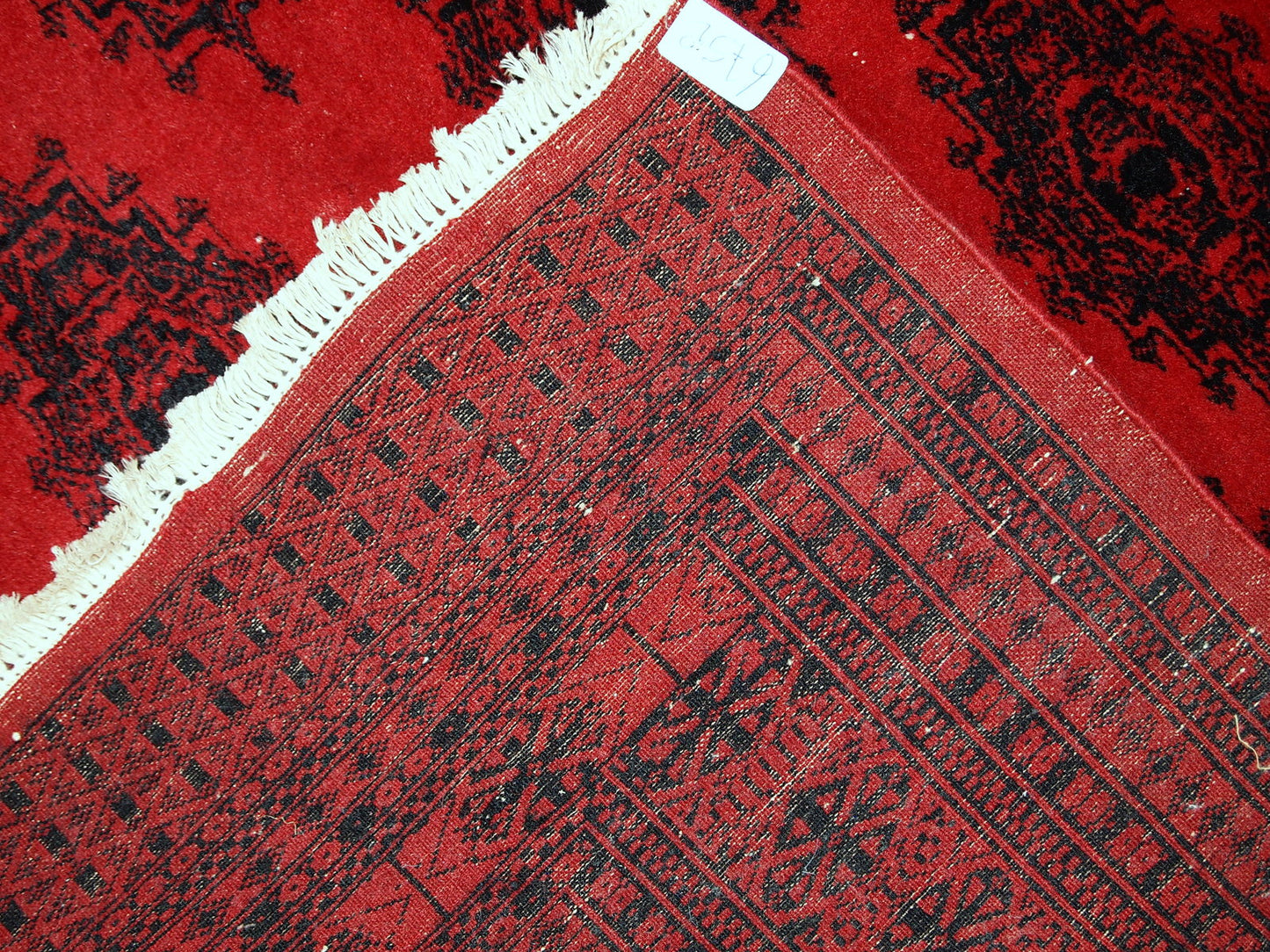 Handmade vintage Afghan Ersari rug, 1970s