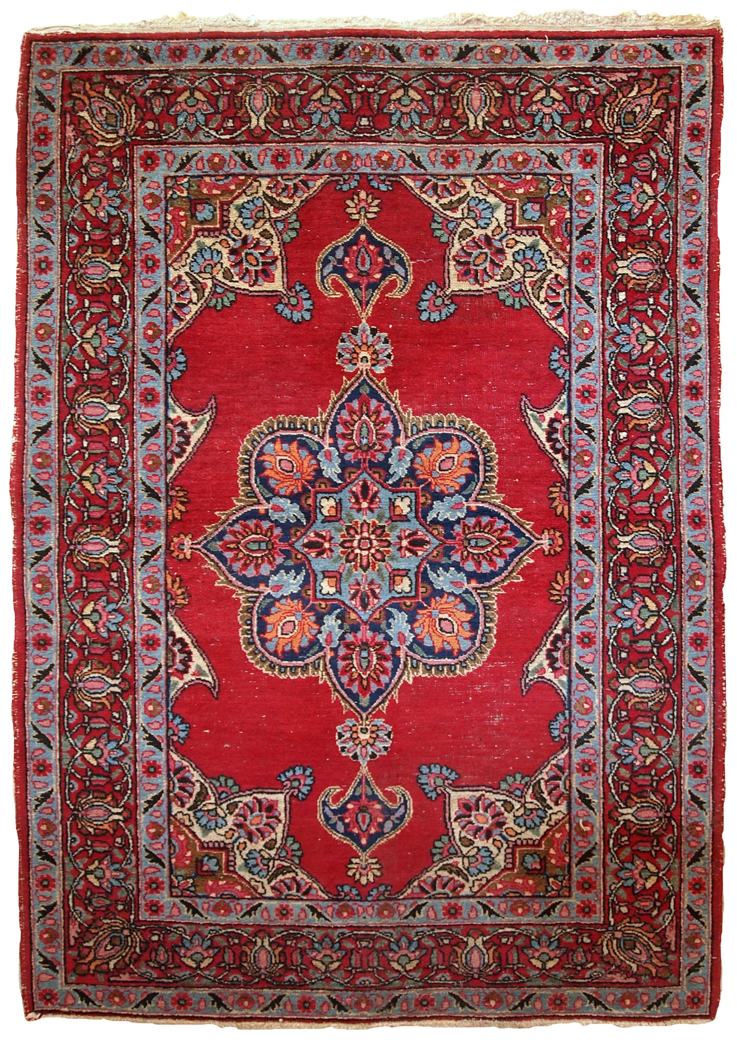 Handmade vintage Persian Kazvin rug, 1970s