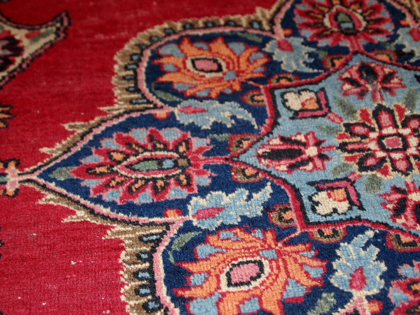 Handmade vintage Persian Kazvin rug, 1970s