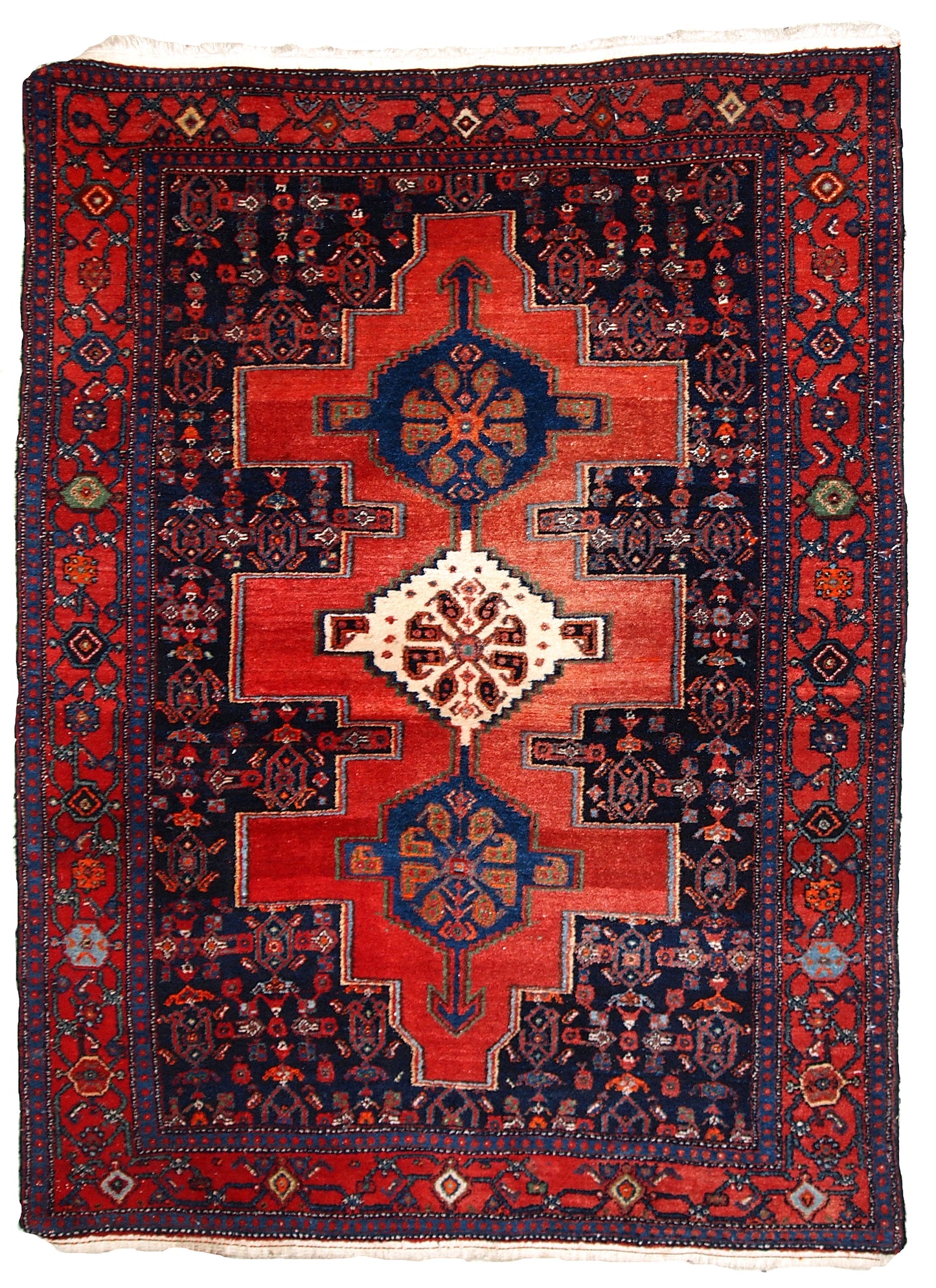 Handmade vintage Persian Senneh rug, 1960s