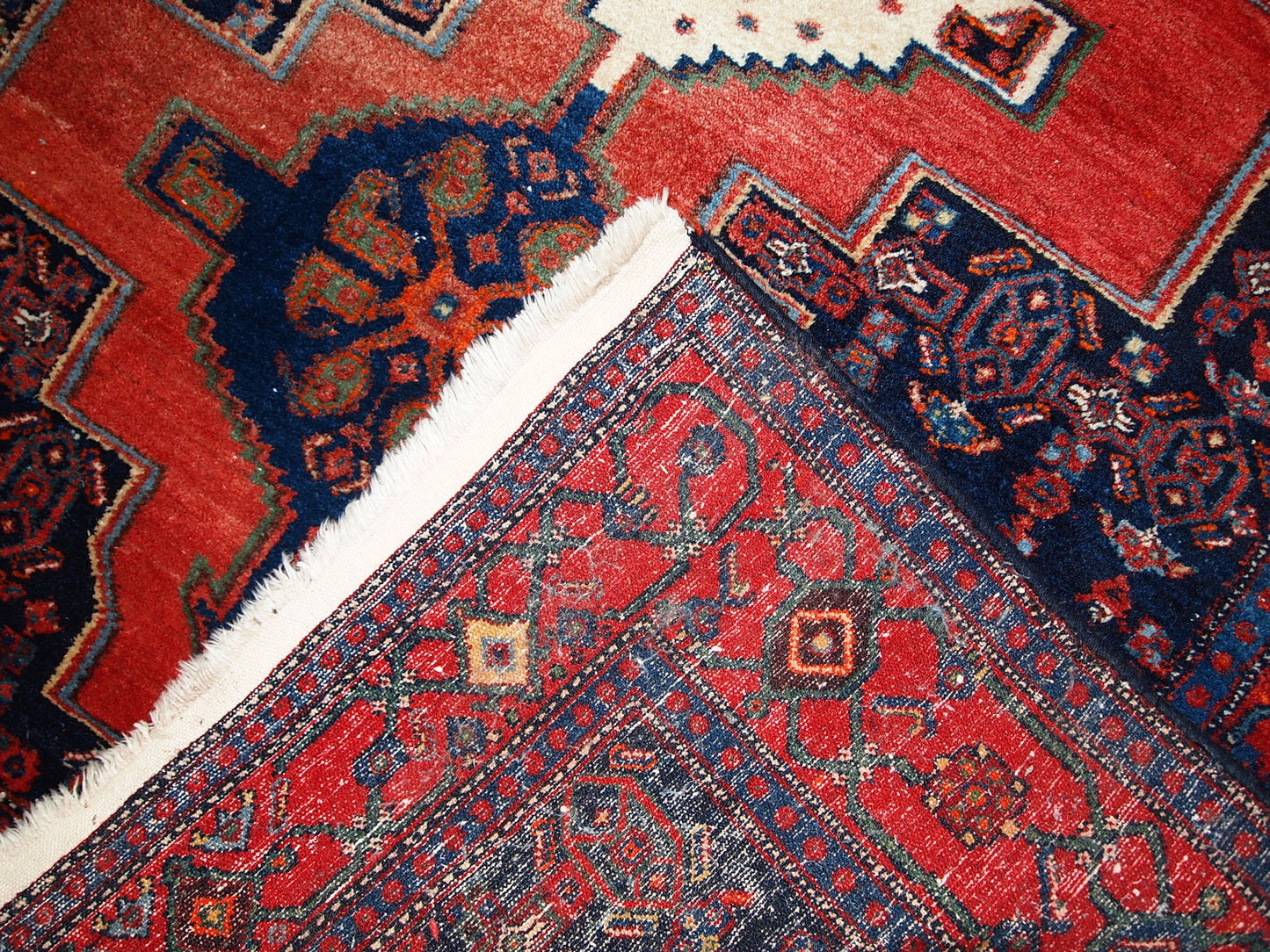 Handmade vintage Persian Senneh rug, 1960s