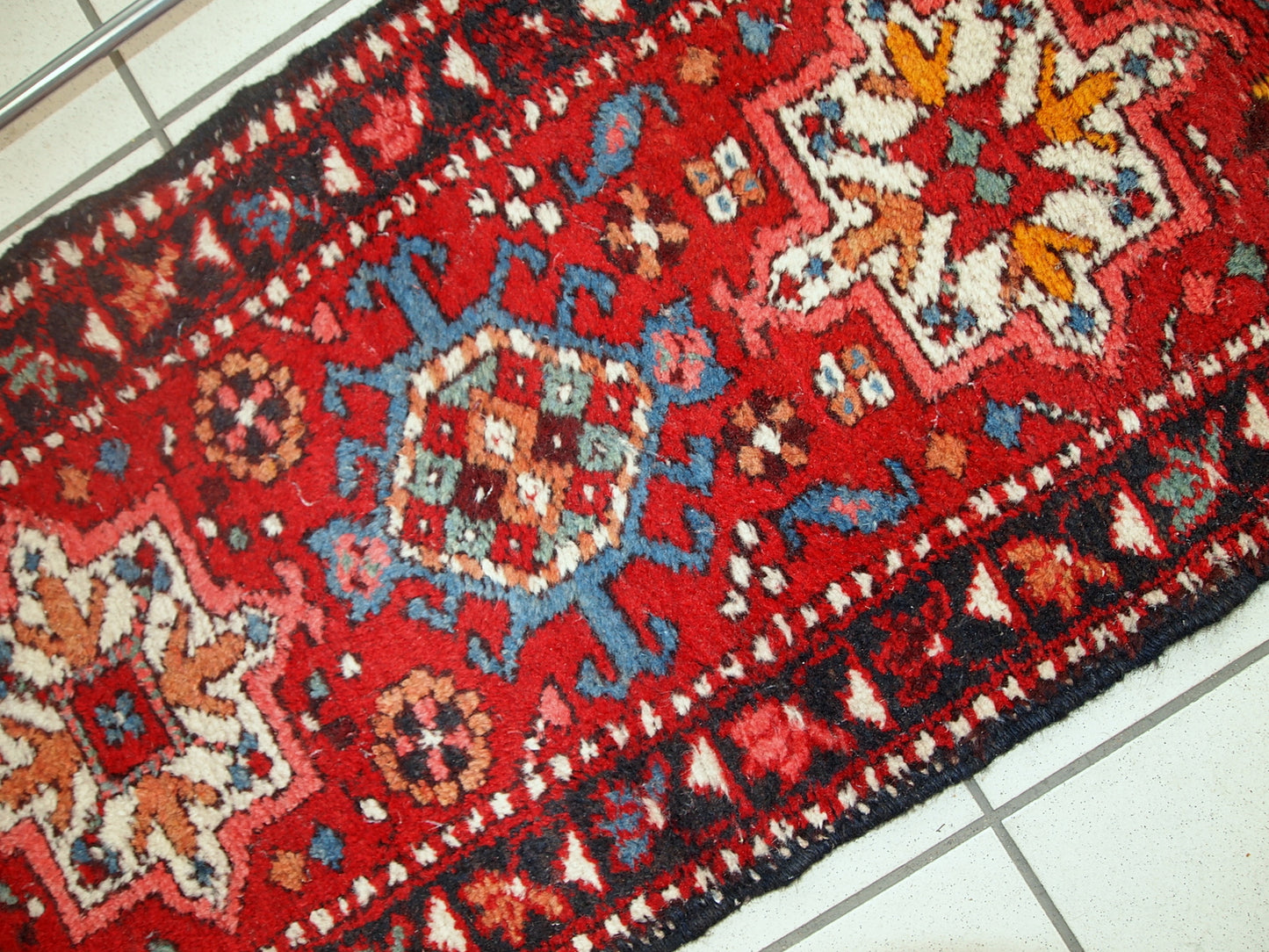 Handmade vintage Persian Karajeh runner, 1960s
