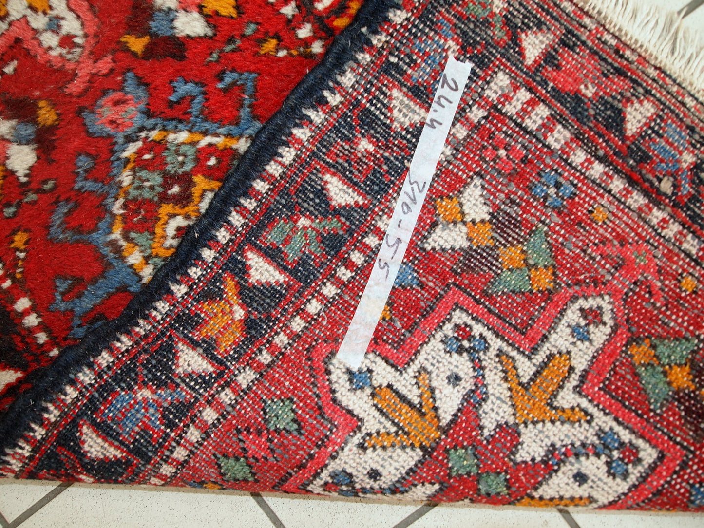 Handmade vintage Persian Karajeh runner, 1960s