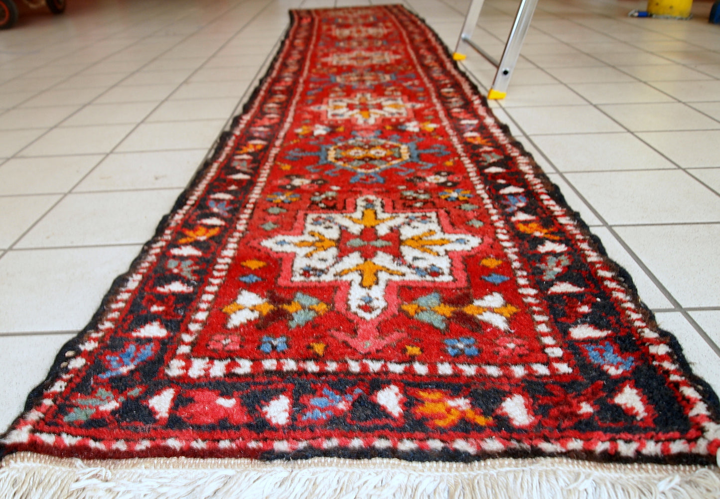 Handmade vintage Persian Karajeh runner, 1960s