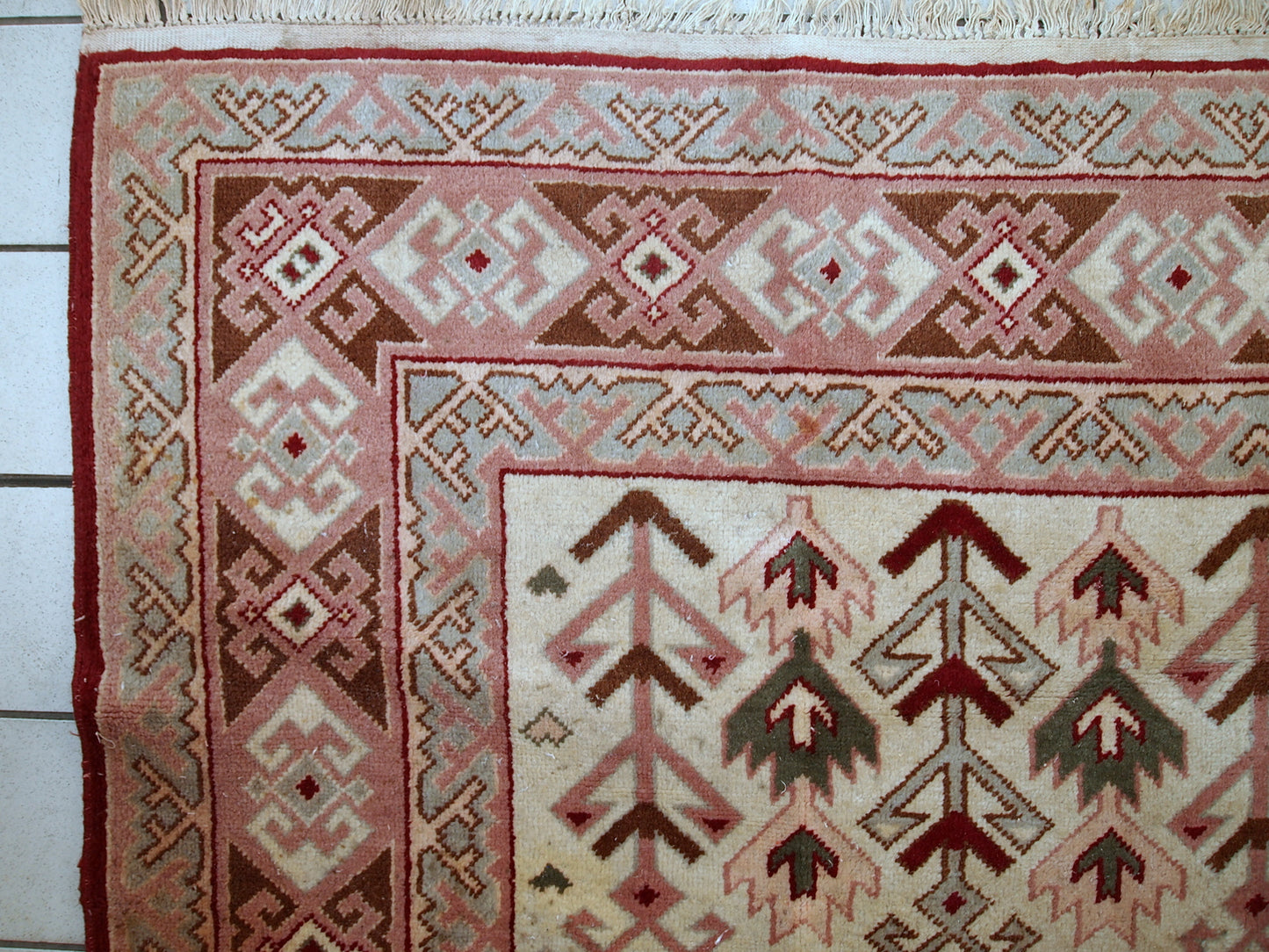 Handmade vintage Turkish Sivas rug 6.5' x 8.9' (199cm x 274cm) 1960s - 1C735