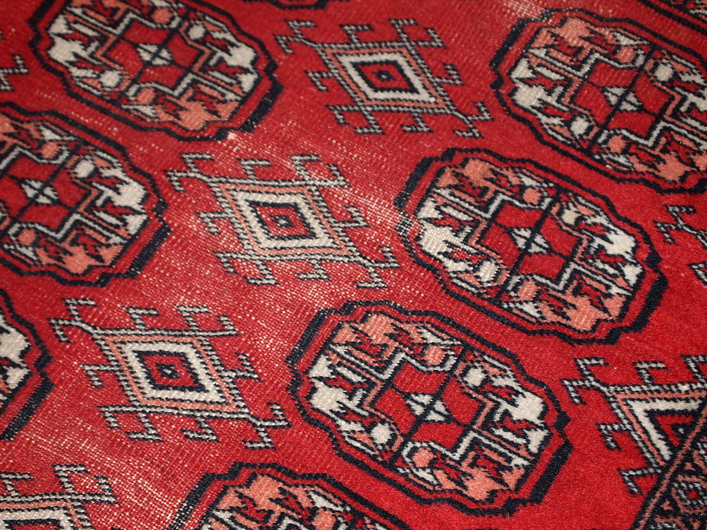 Handmade vintage Uzbek Bukhara runner 1960s