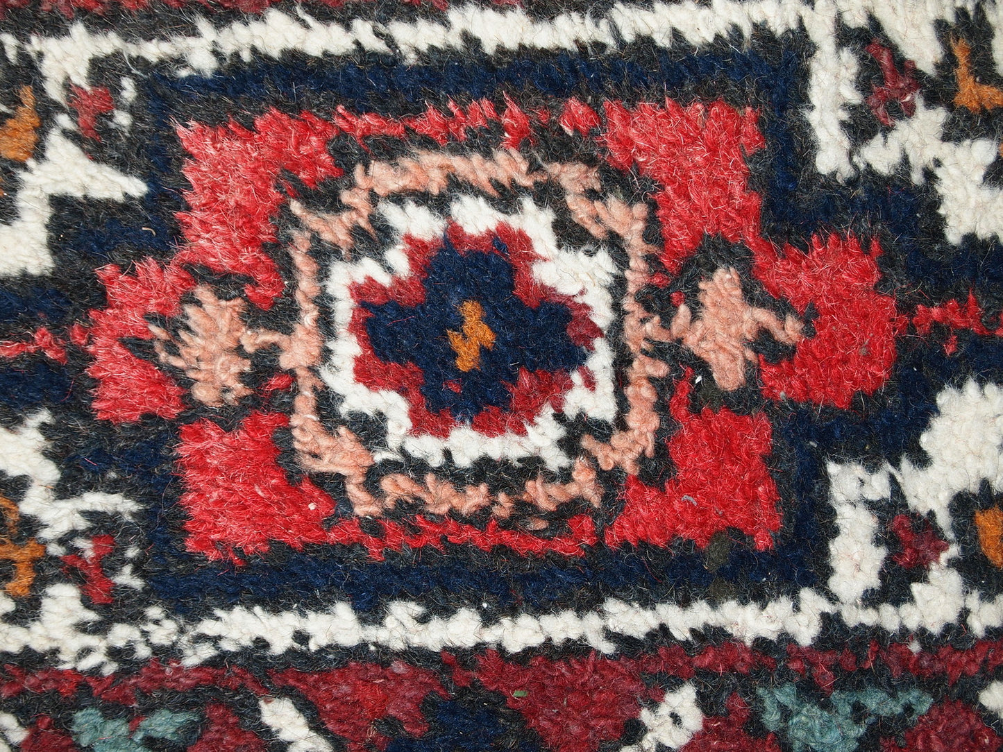Vintage handmade Middle Eastern mat in original good condition. The rug is from the end of 20th century.
