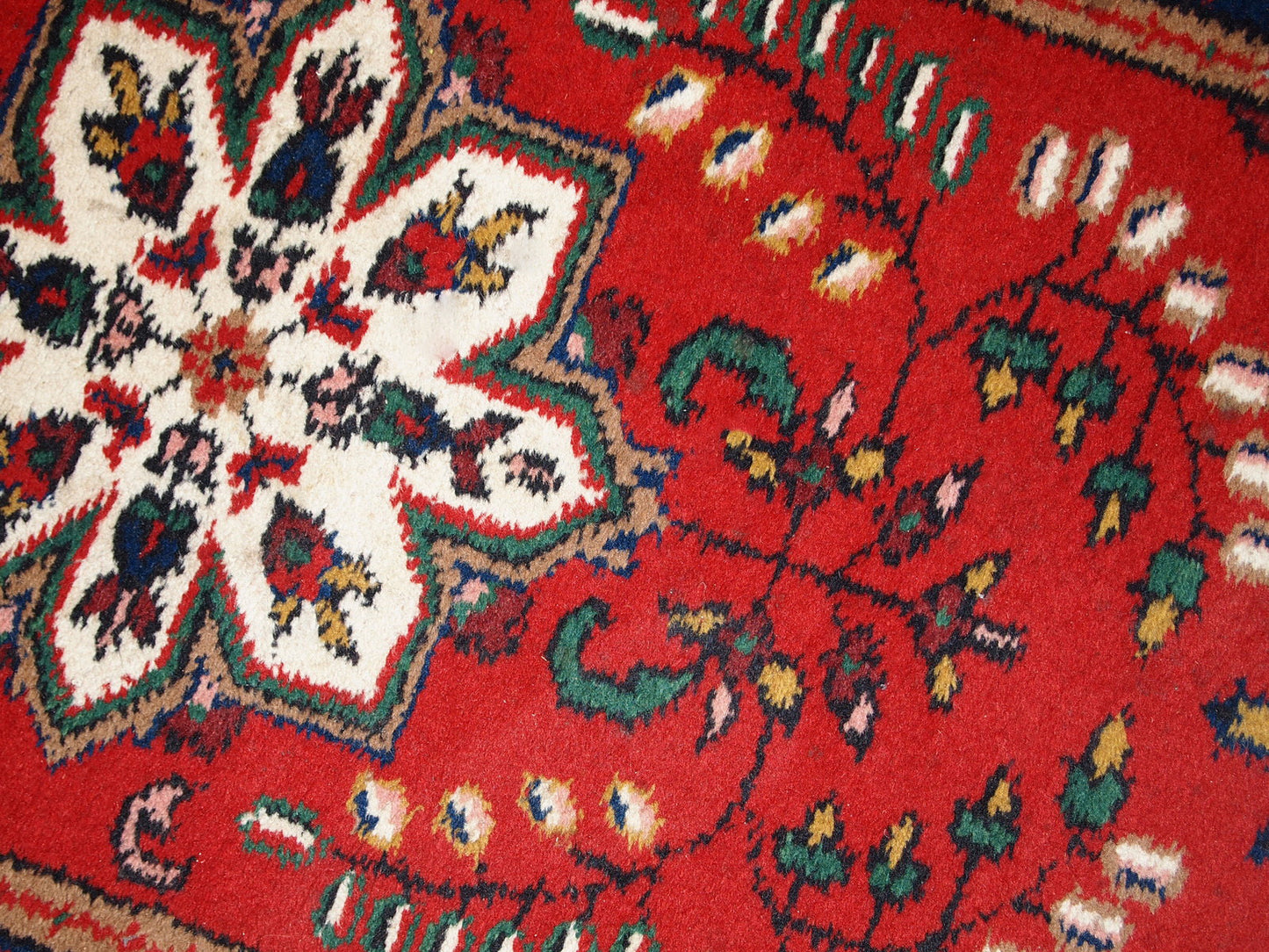 Handmade vintage Persian Hamadan rug 1970s