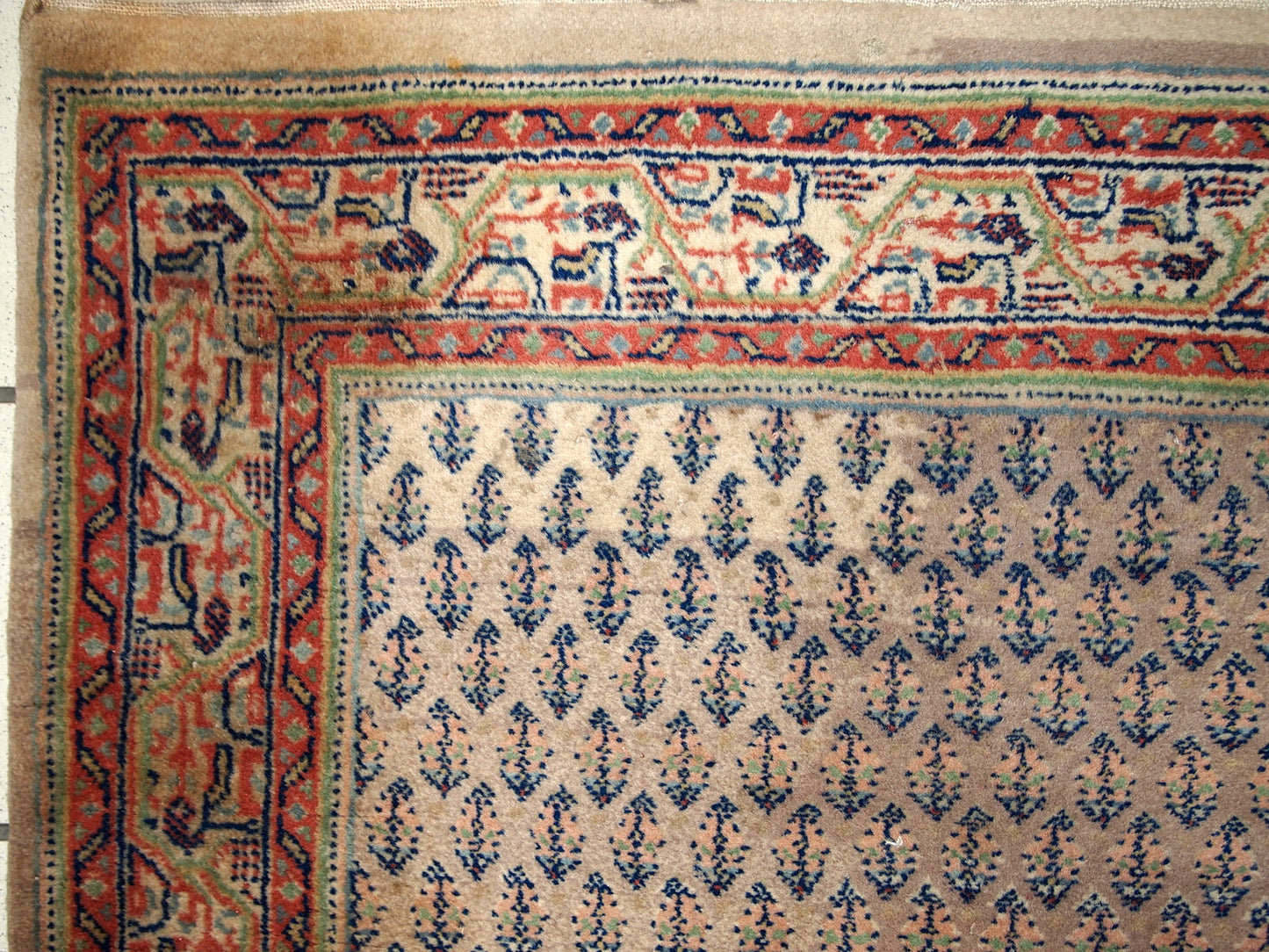 Handmade vintage Indian Seraband runner 1970s