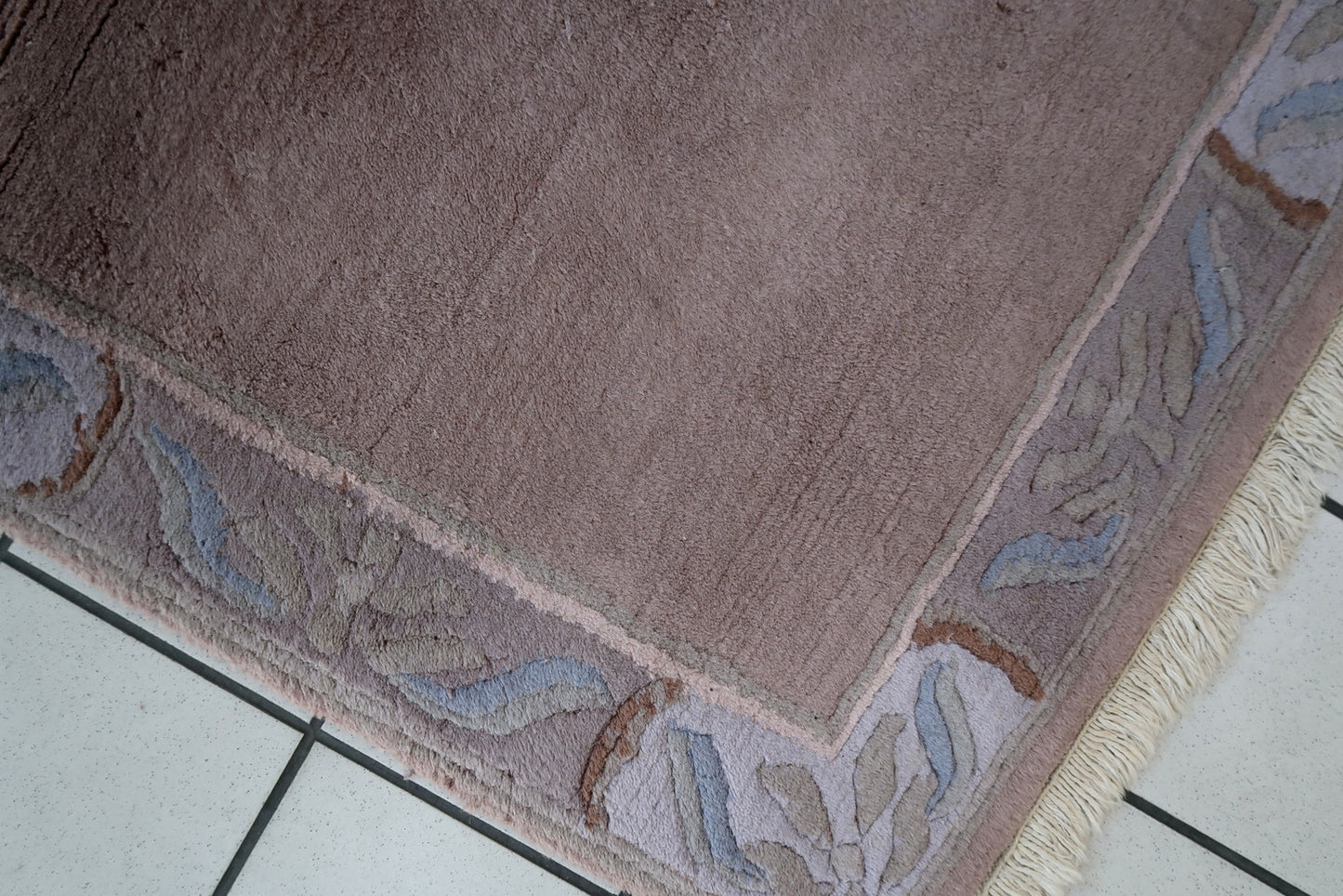 Handmade vintage Tibetan Khaden rug 1970s