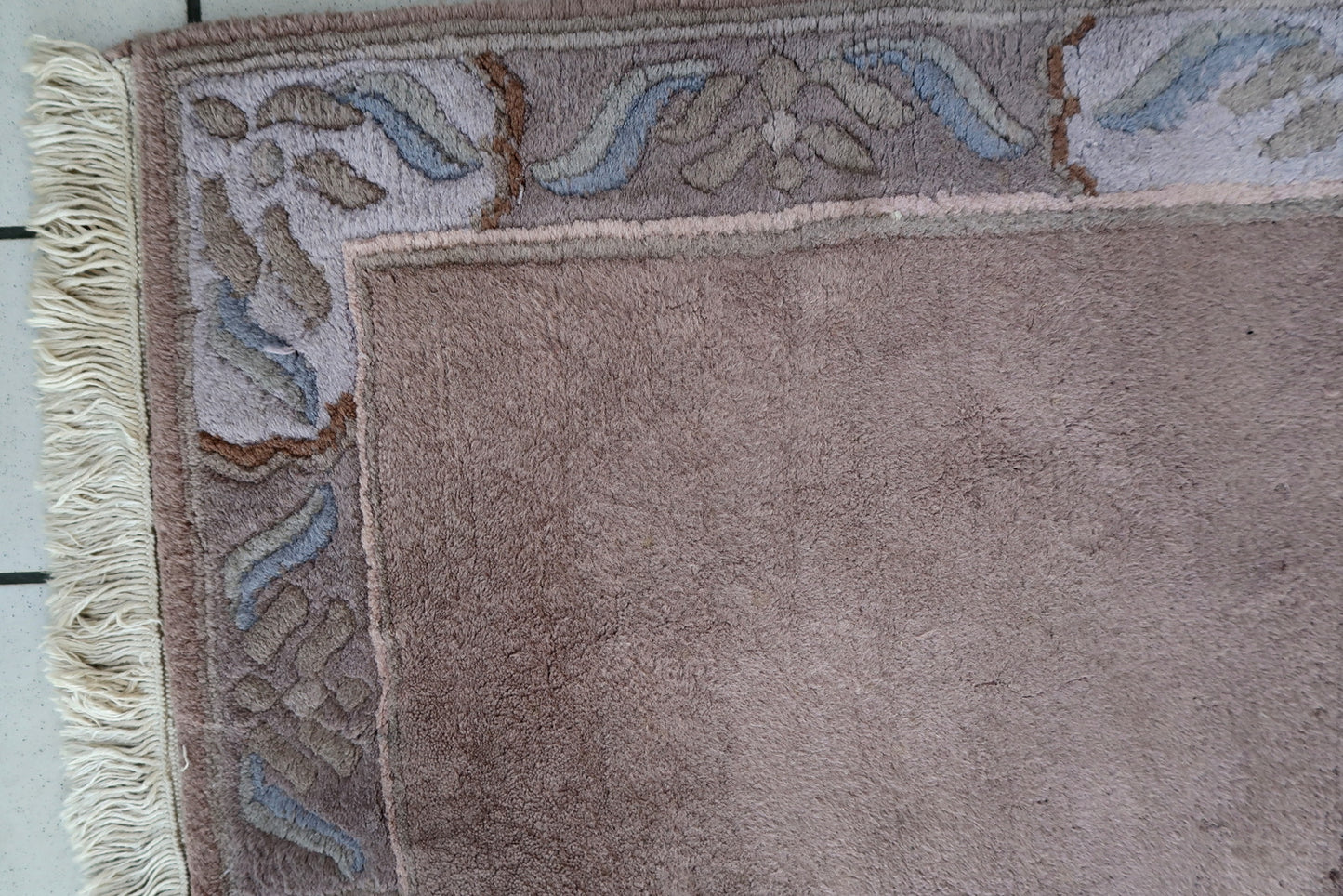 Handmade vintage Tibetan Khaden rug 1970s