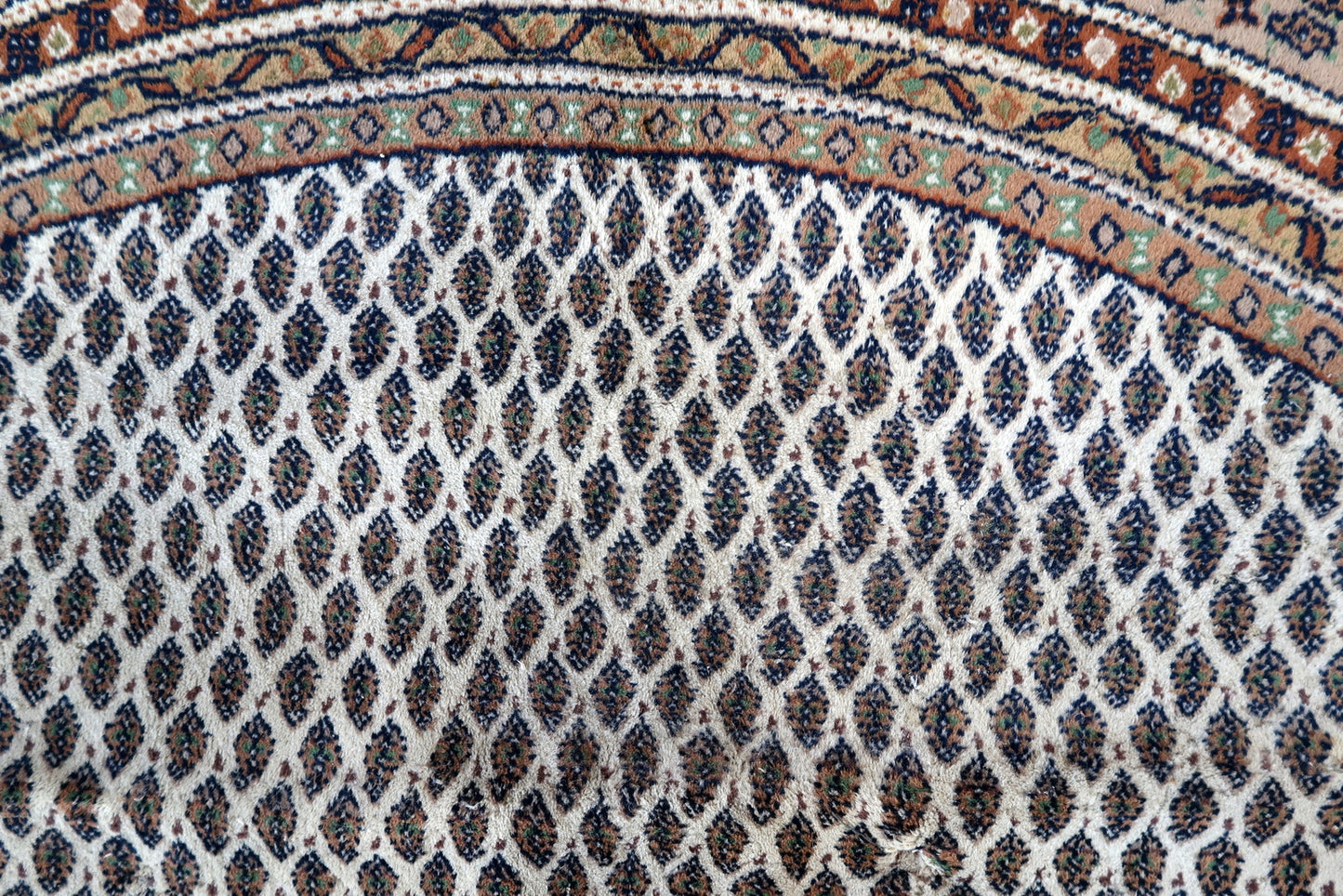 Handmade vintage Indian Seraband rug 1970s