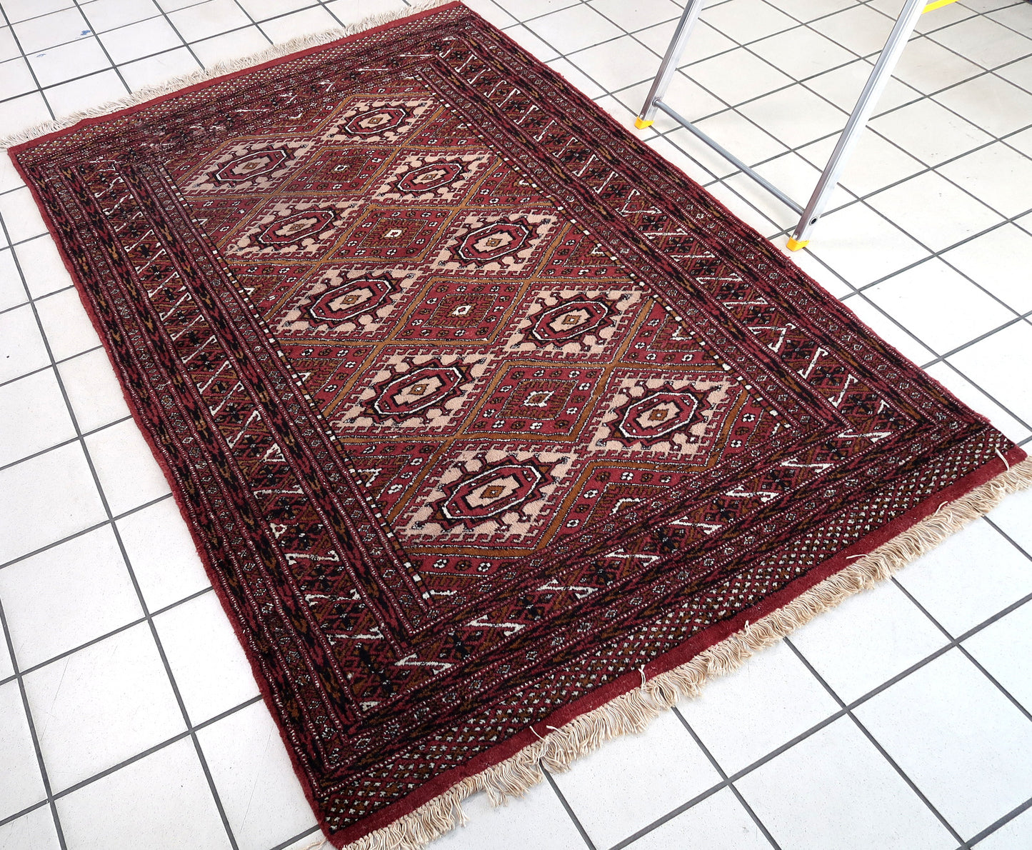 Tapis afghan Ersari vintage fait main 123 x 183 cm (4' x 6') années 1970 - 1C846