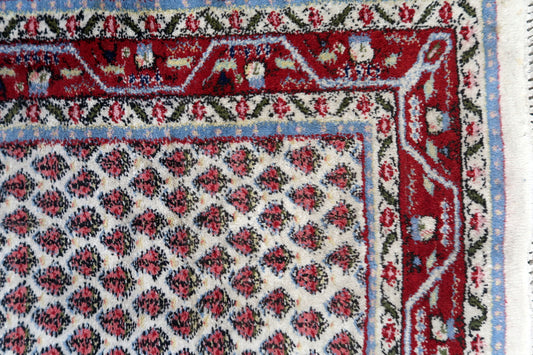 Handmade vintage Indian Seraband rug 1970s
