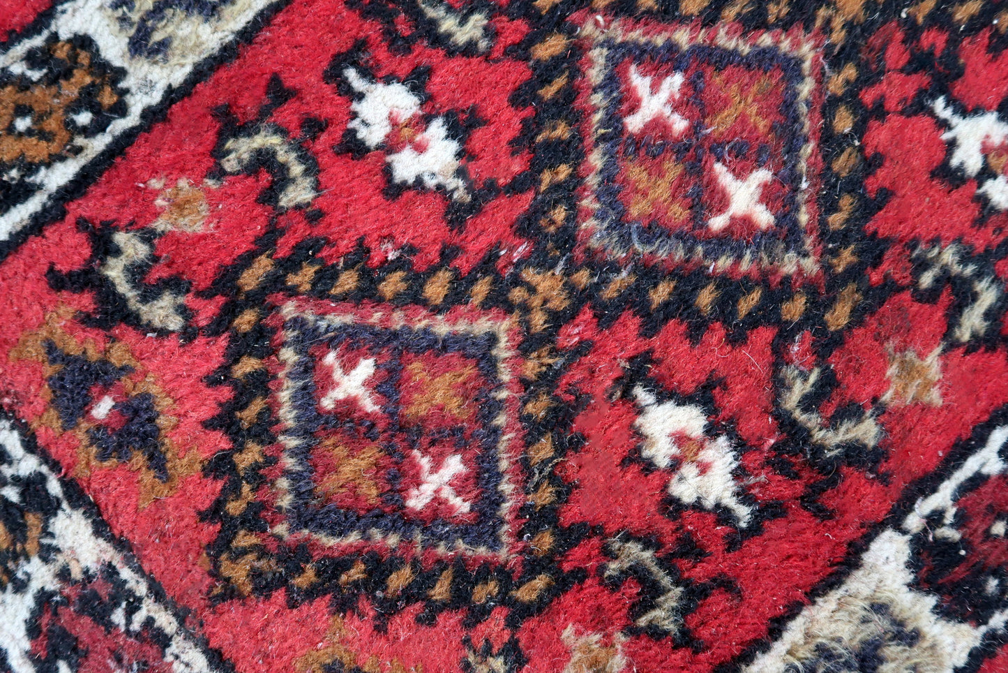 Handmade vintage Persian Hamadan mat 1970s