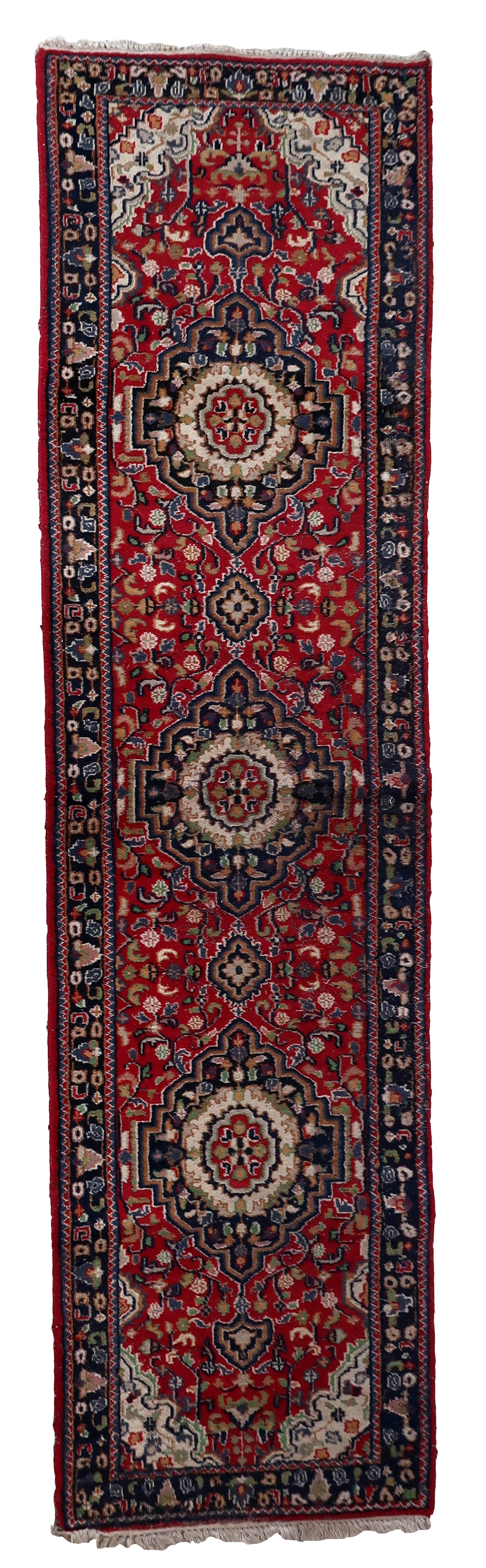 Handmade vintage Persian Malayer runner 1950s