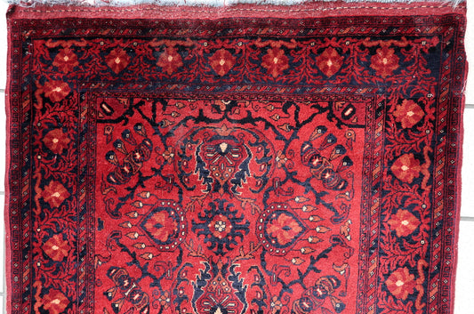 Handmade vintage Afghan Ersari runner 1970s