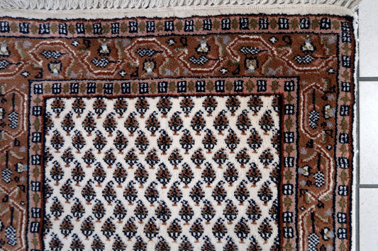 Handmade vintage Indian Seraband rug 1970s