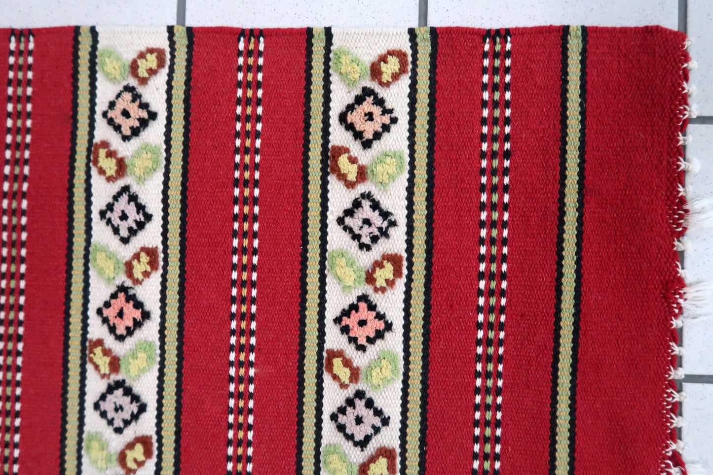 Handmade vintage Persian Ardabil runner 1970s