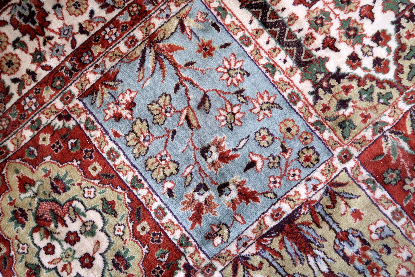 Vintage Persian Qum style rug 1970s