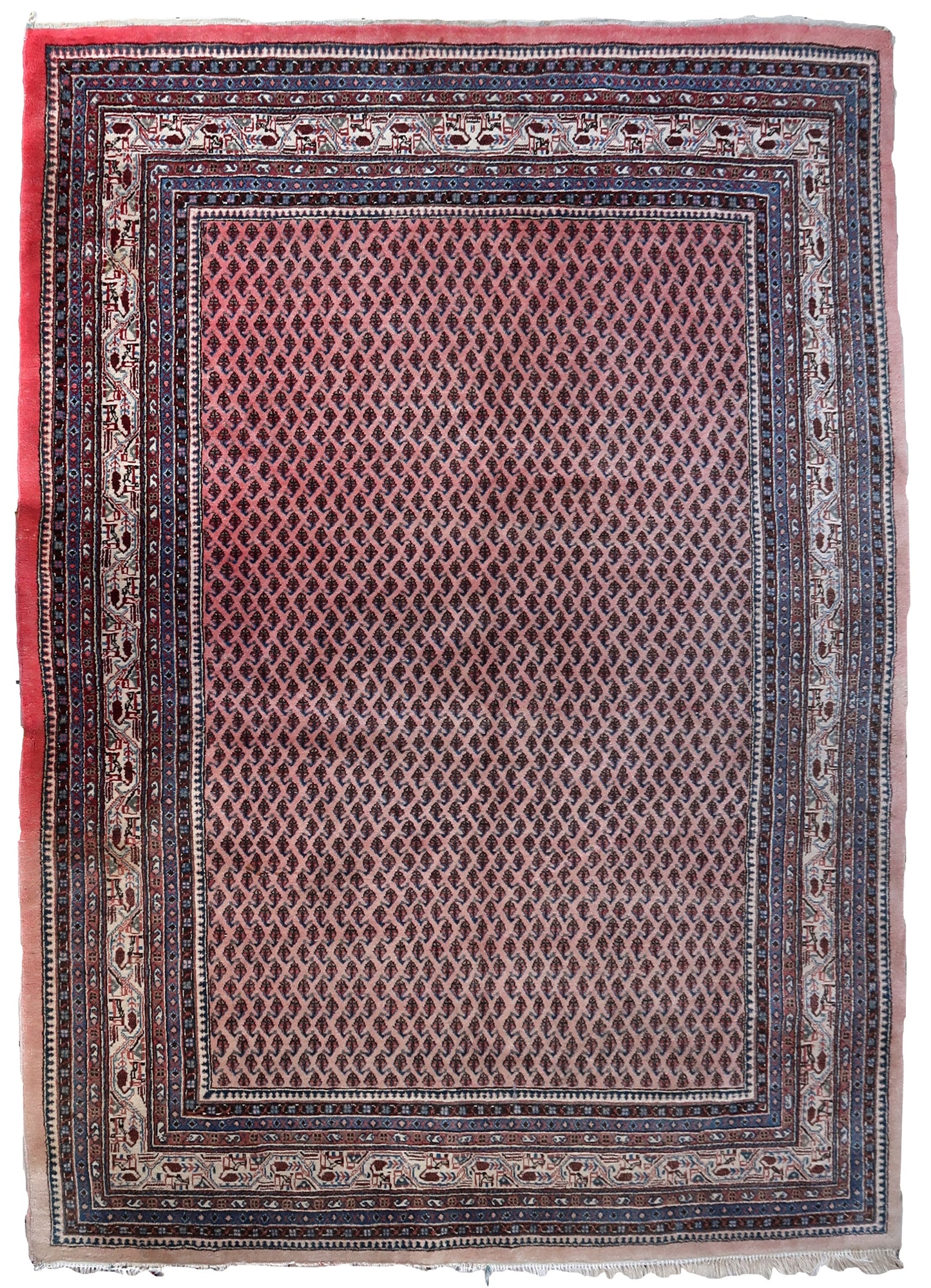 Handmade vintage Indian Seraband rug 1970s