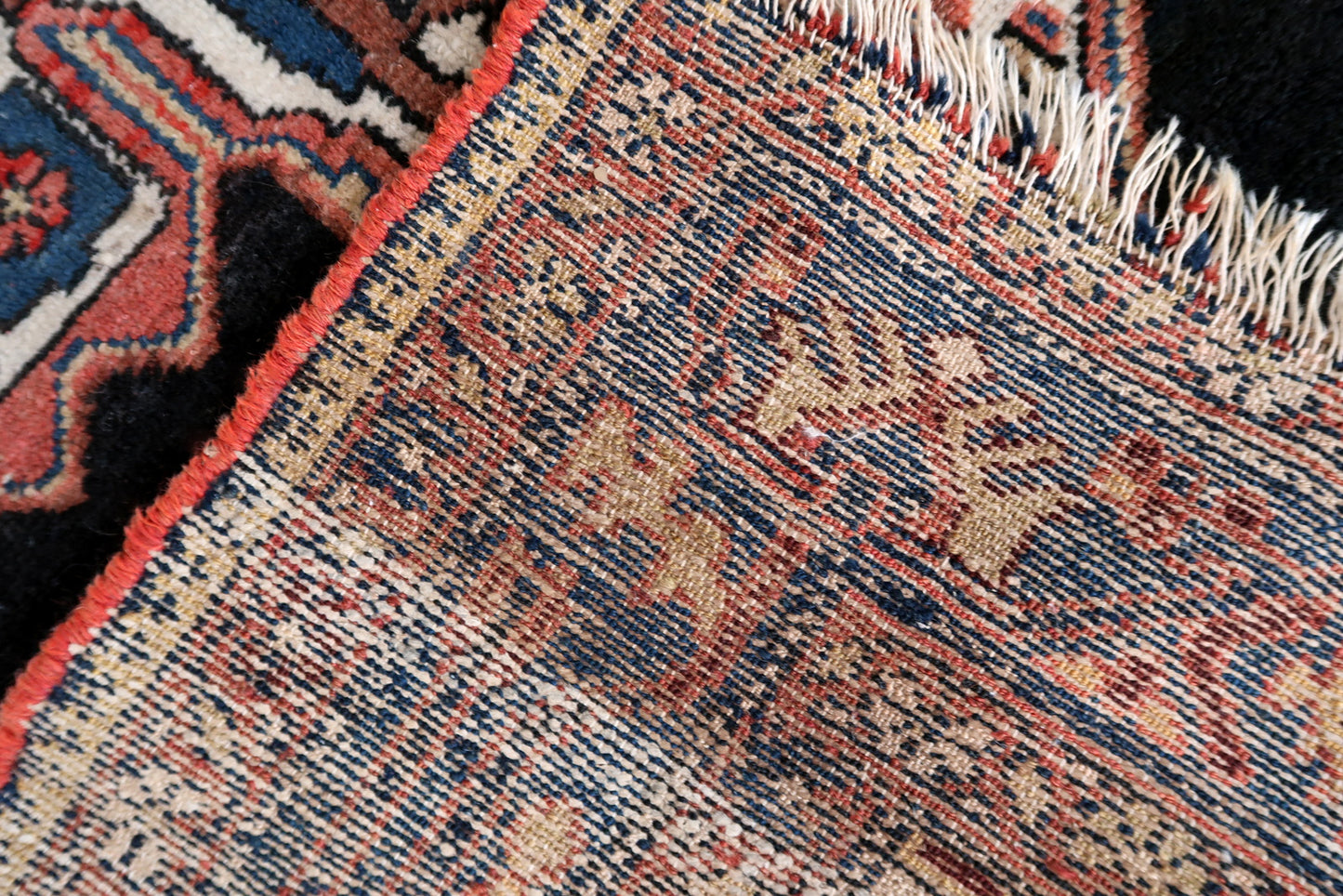 Tapis perse Malayer antique fait main 1,23 m x 1,99 m (4' x 6.5') des années 1920 - 1C999