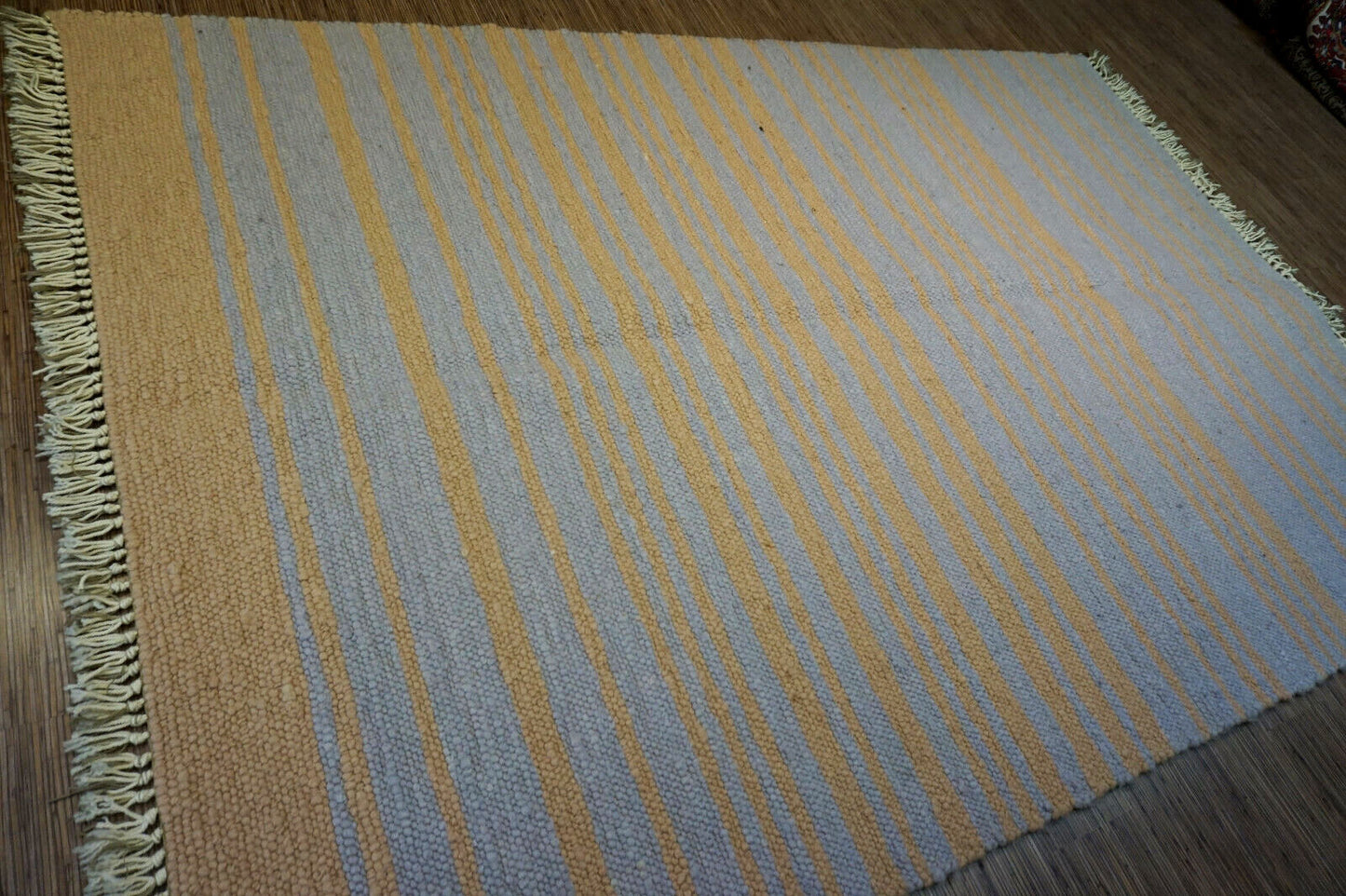 Handmade wool rug from India