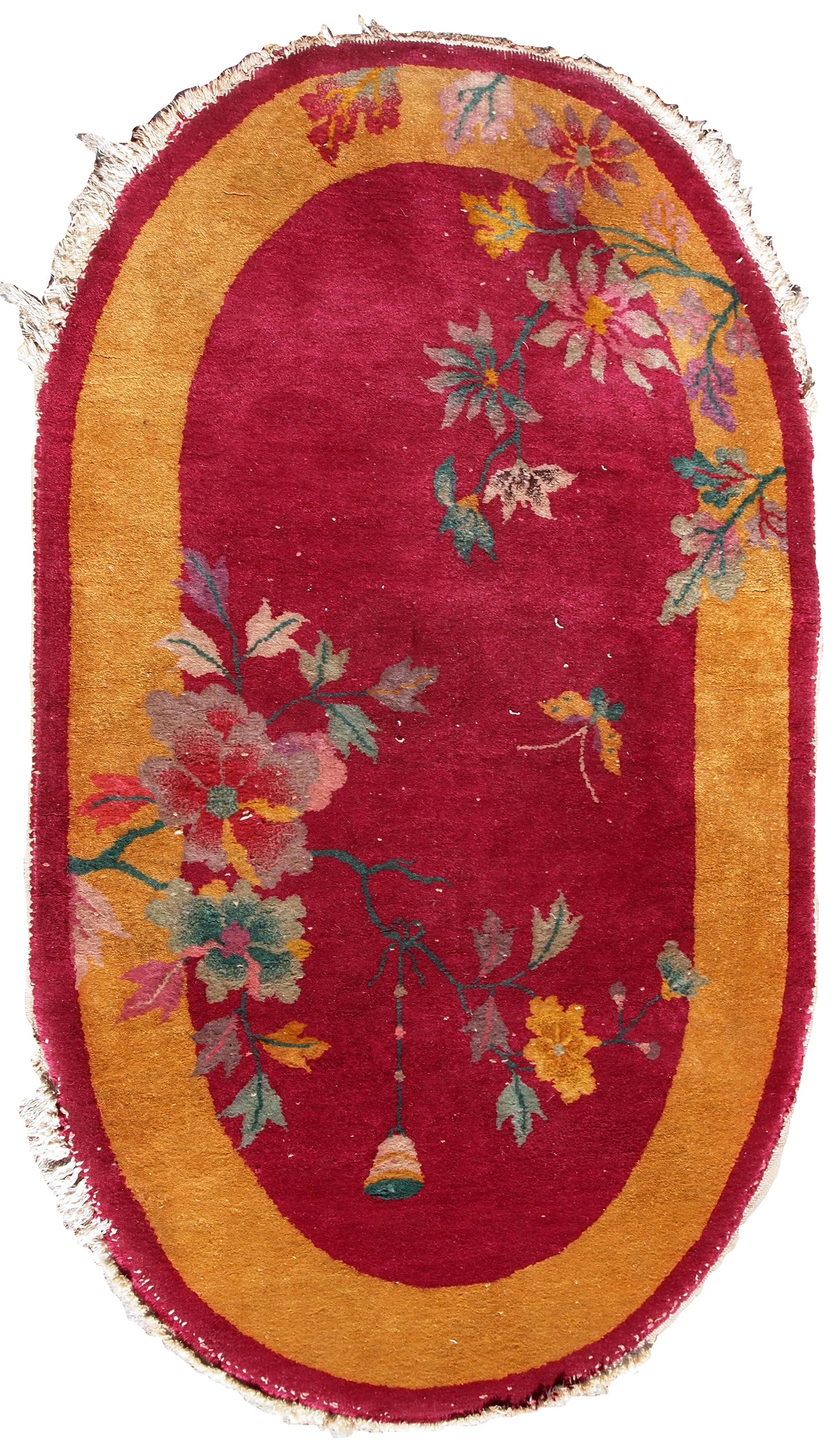 Handmade antique Art Deco Chinese rug 1920s