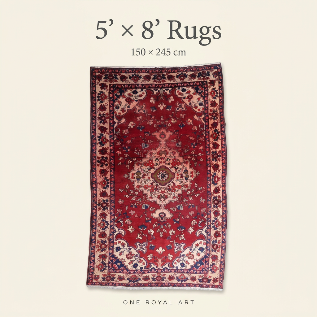 5′ × 8′ rug collection cover using rug 1C1285 as a reference