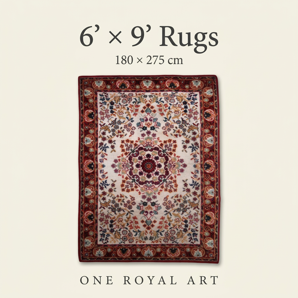 6′ × 9′ rug collection cover based on a real catalog photograph