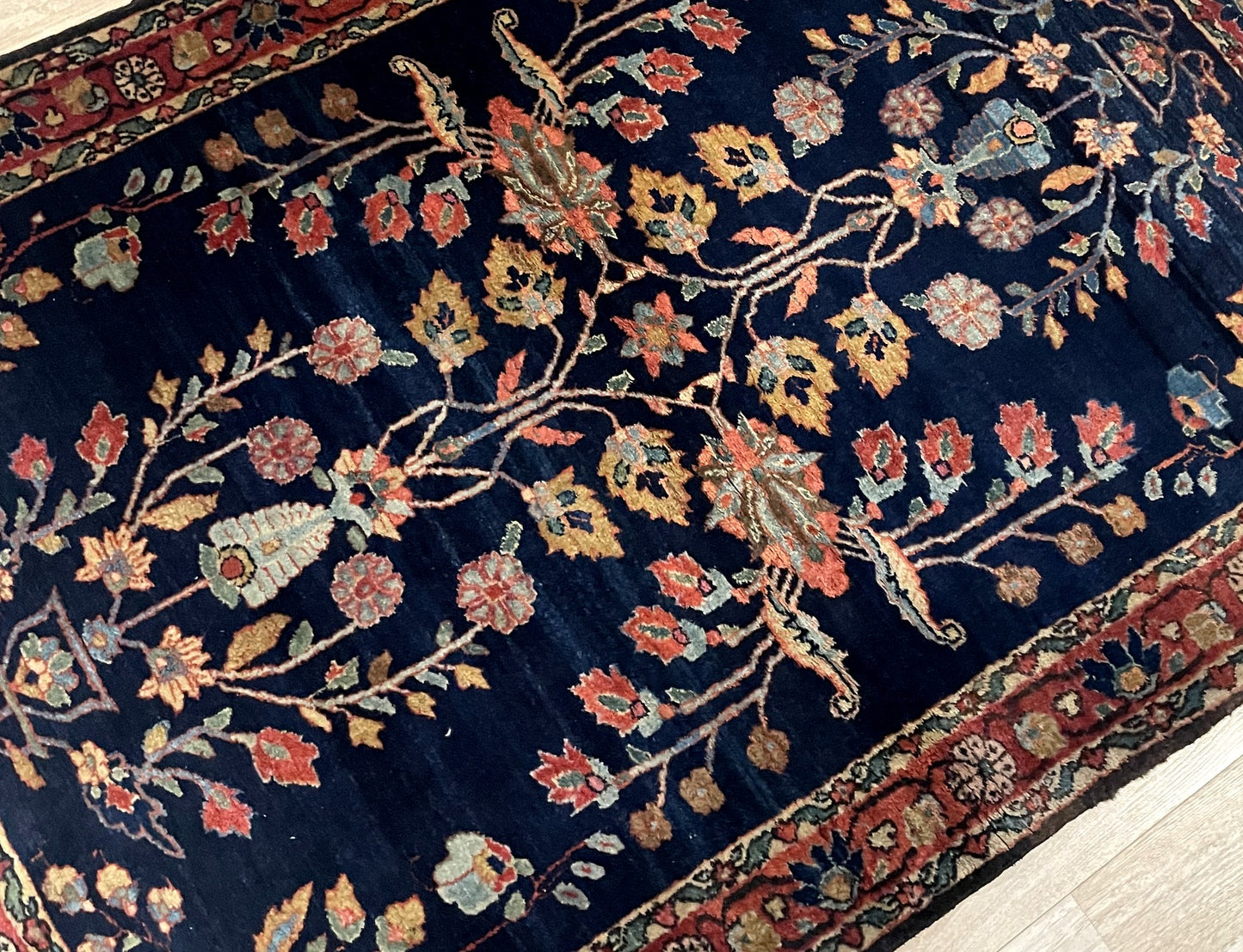 Premium Persian carpet ideal for interior designers with versatile size and timeless elegance in room setting

