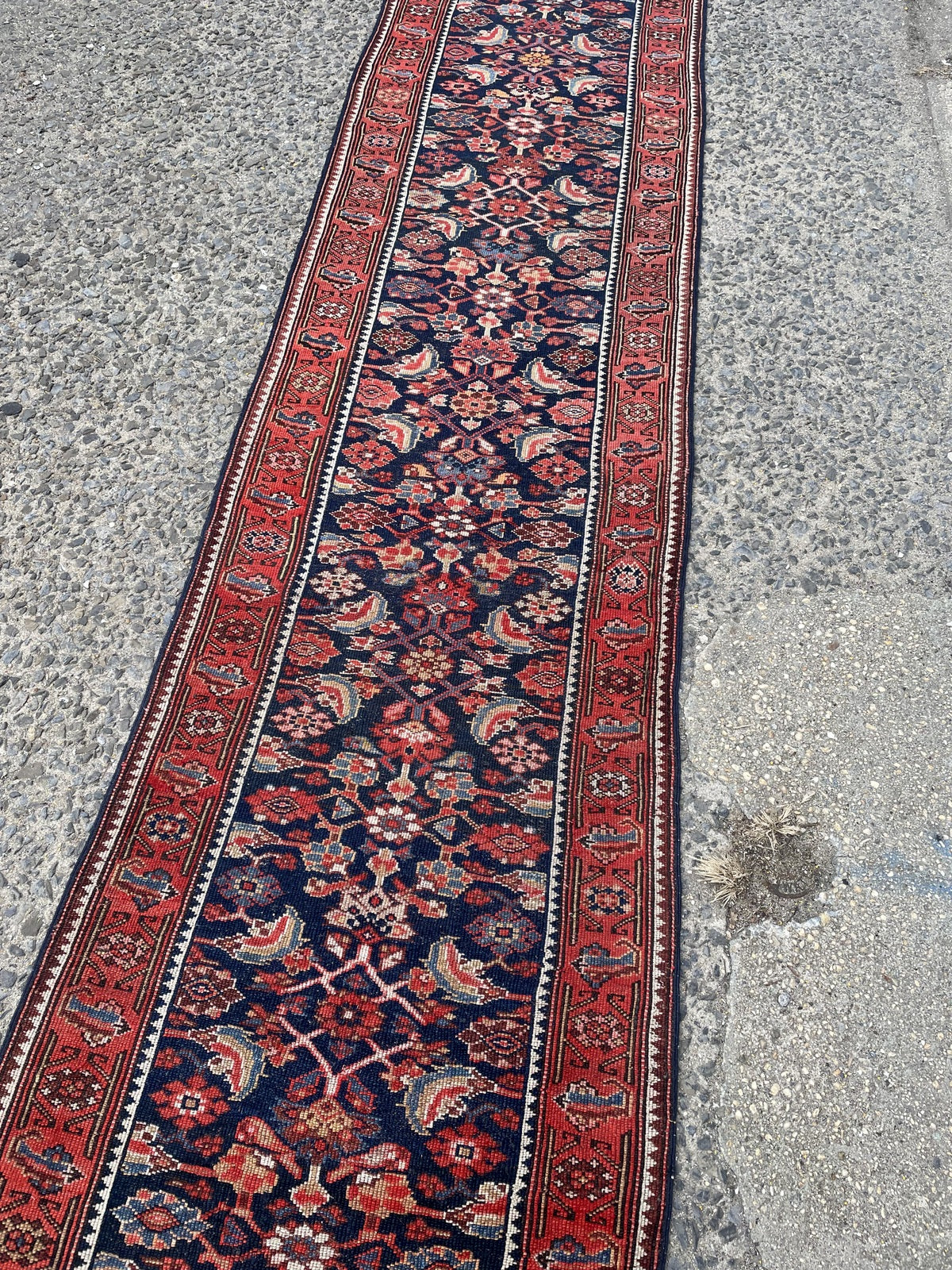 Rare 15-foot long runner ideal for grand hallways galleries or staircases in interior setting

