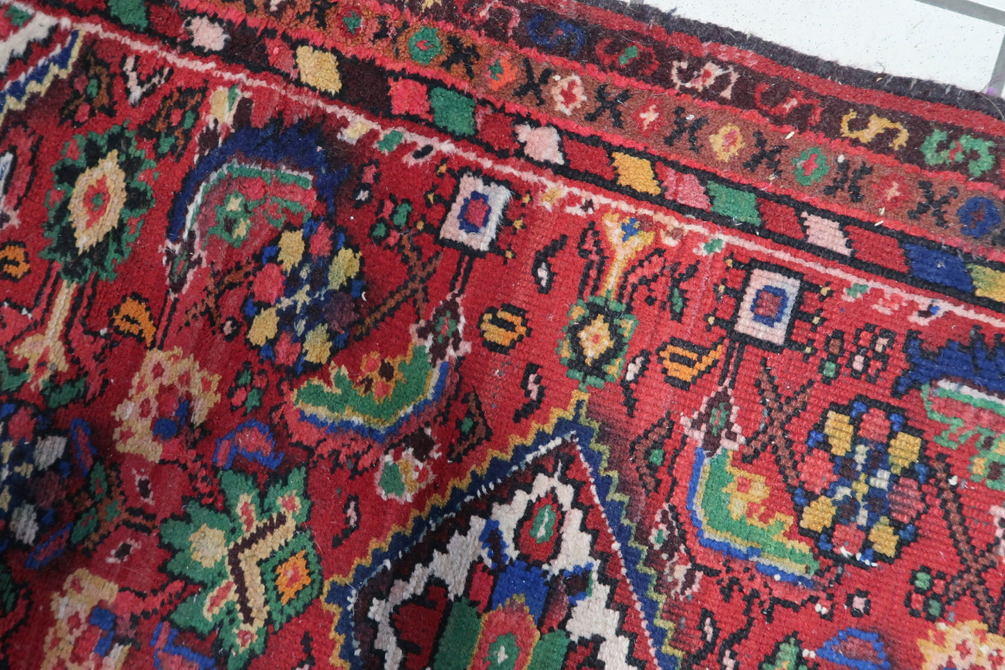 Up-Close - Persian Hamadan Area Rug