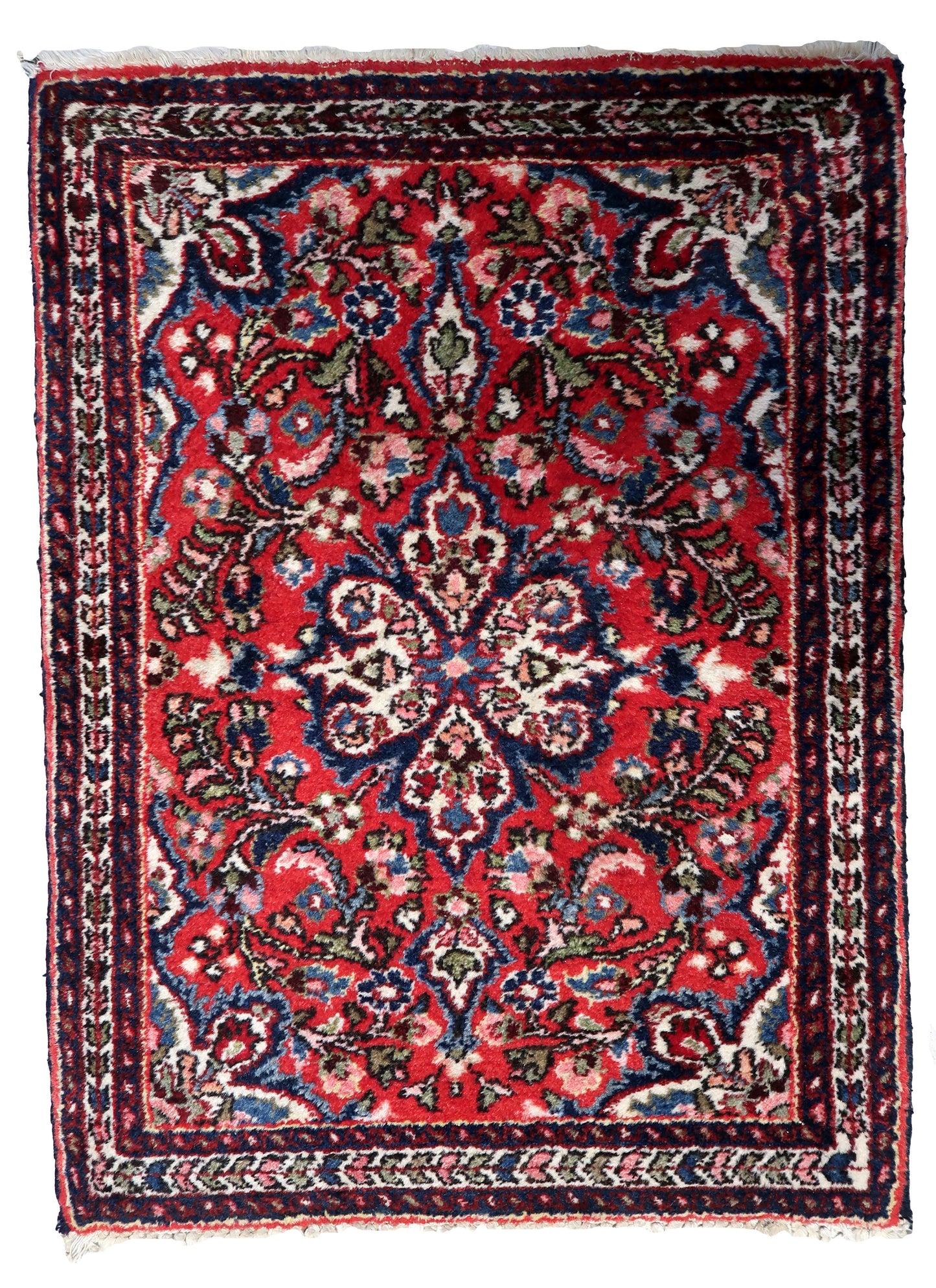 Vintage Persian Sarouk Rug Front View