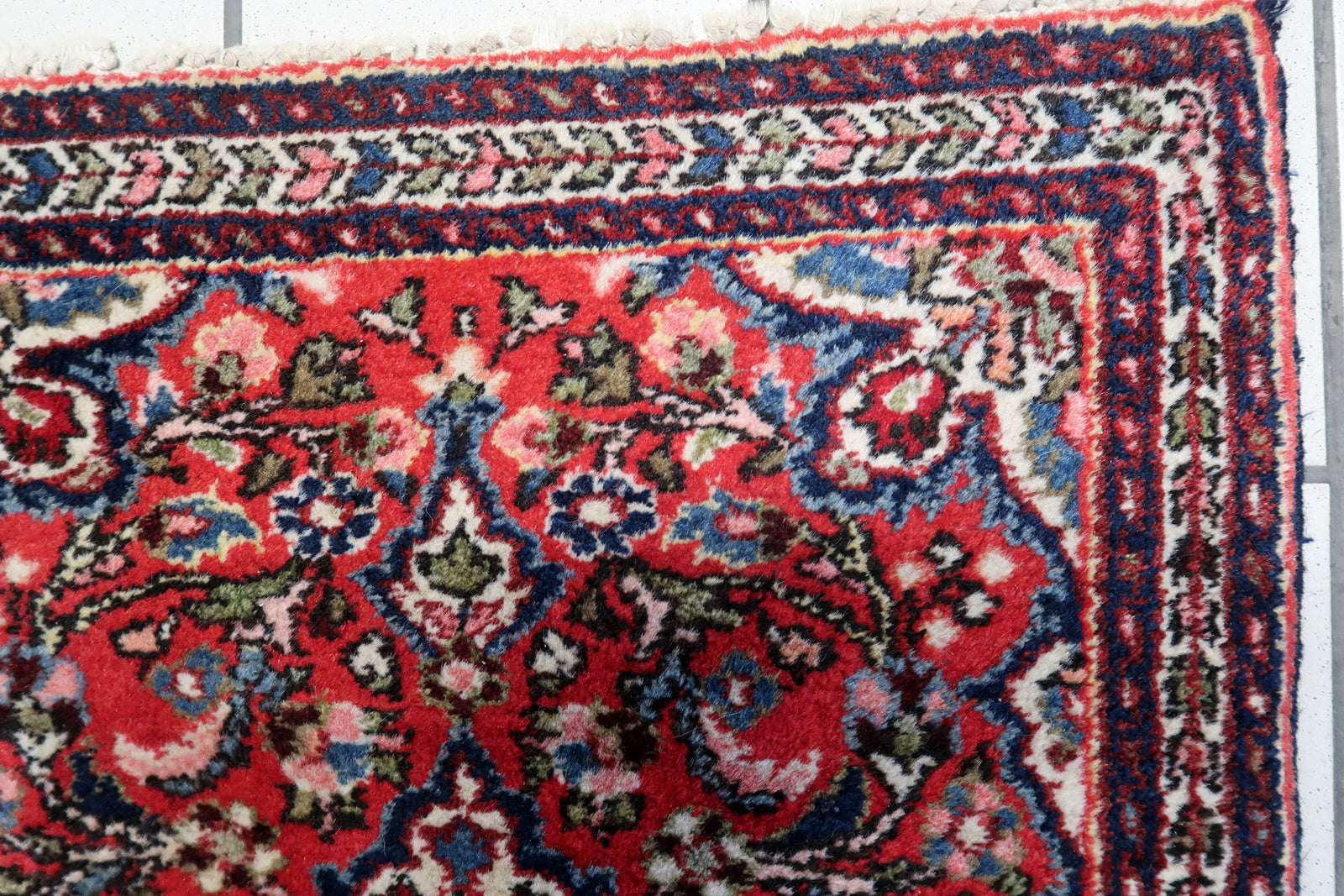 Intricate Floral Patterns - Vintage Sarouk Rug