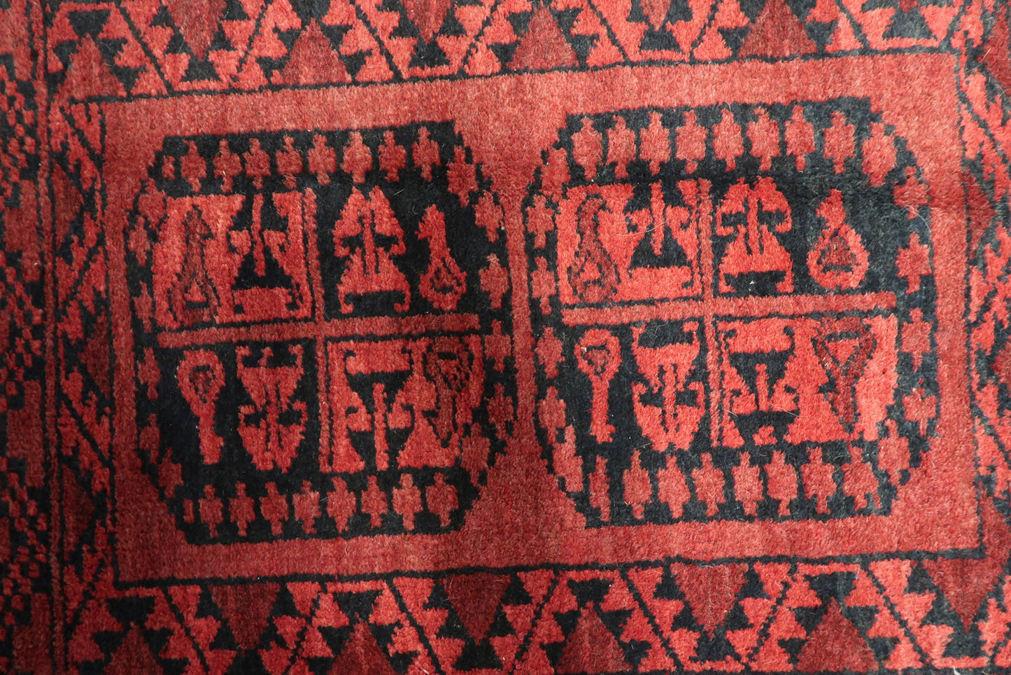 Vintage Woolen Texture - Afghan Ersari Rug