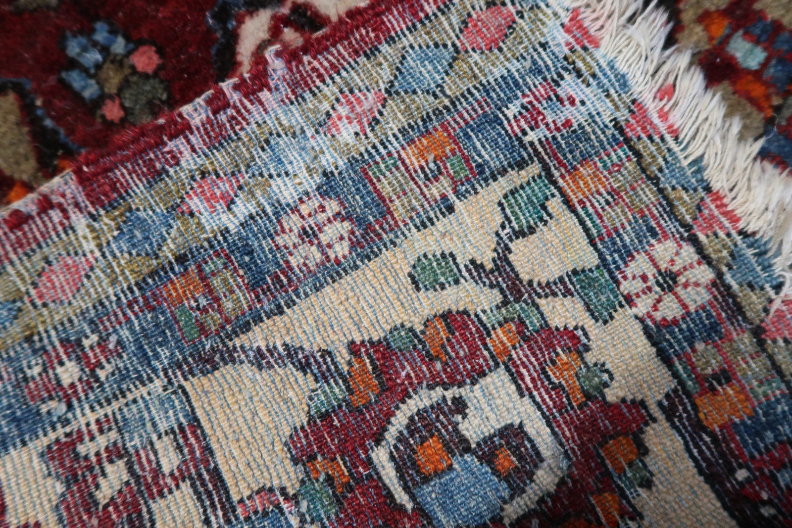 Mahal Area Rug - Back Side