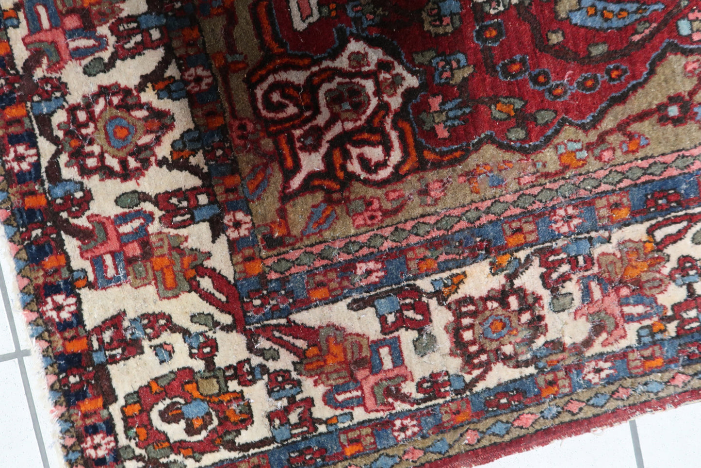 Antique Persian-Style Rug - Wool Material